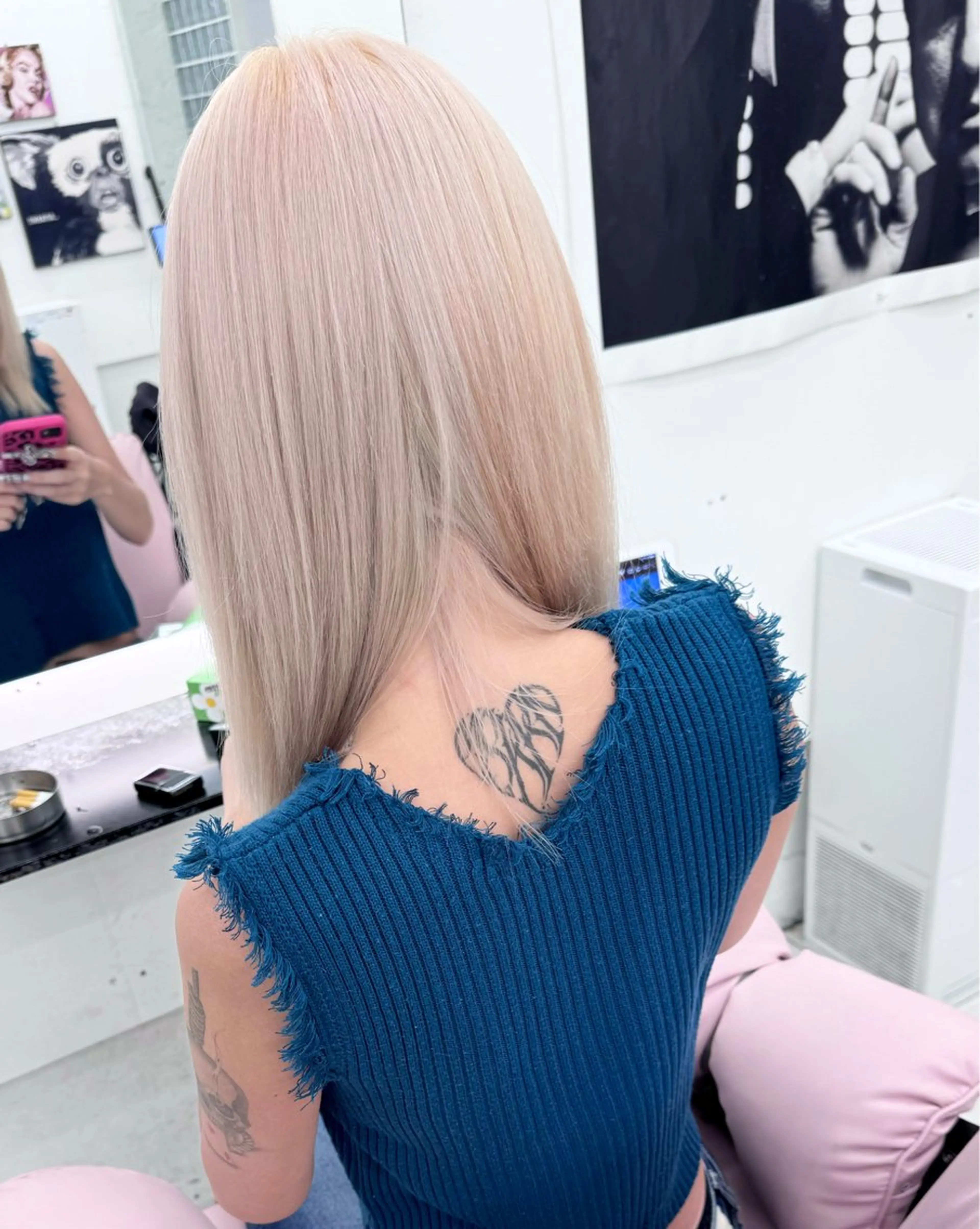 ロング ヘアカラー トリートメント 家田 竜のヘアスタイル