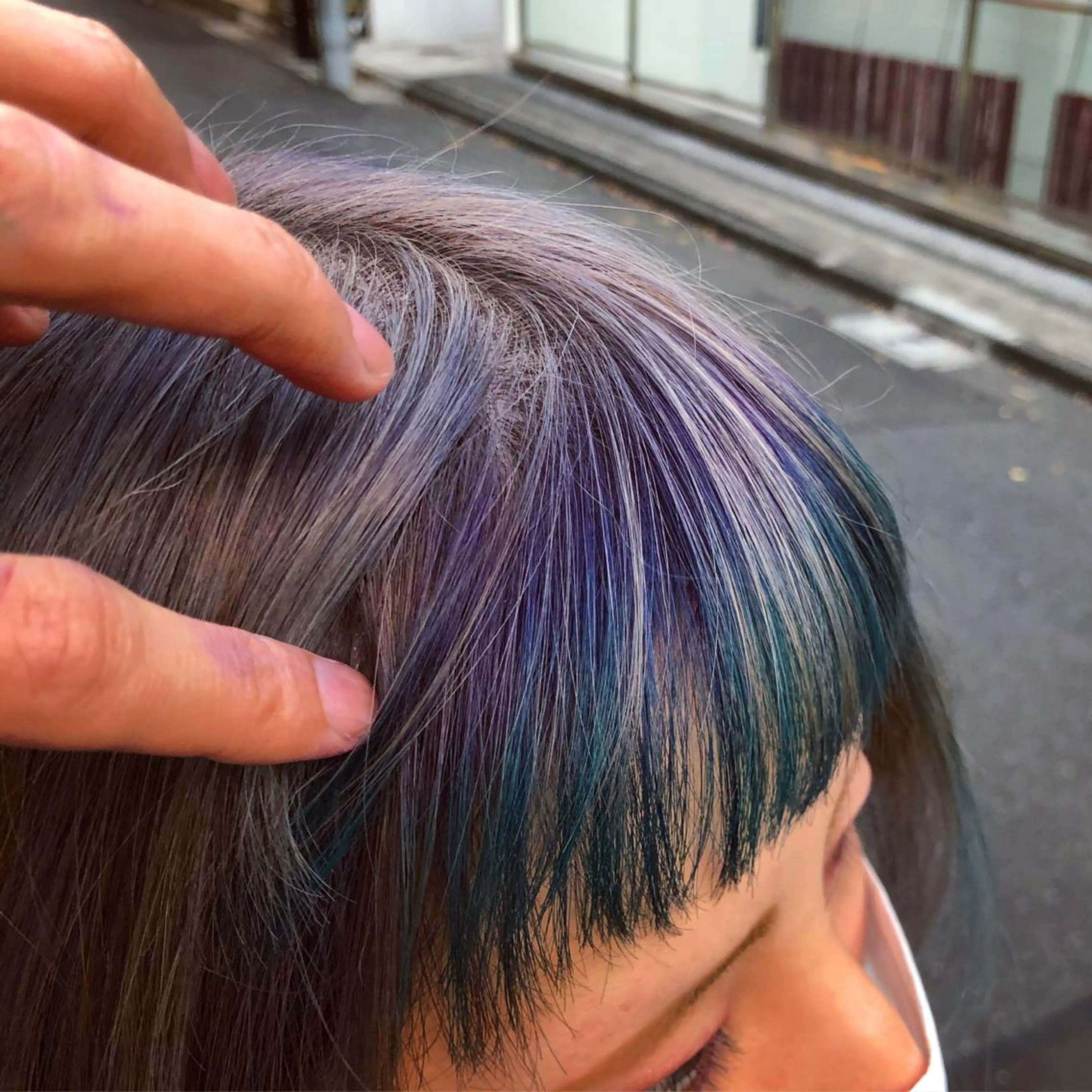 初カラーのお試しに最適❤️ケアブリーチ込み前髪インナーカラー+三種のtr⭐︎枝毛カット付✨フェイスフレーミング相談🆗の写真