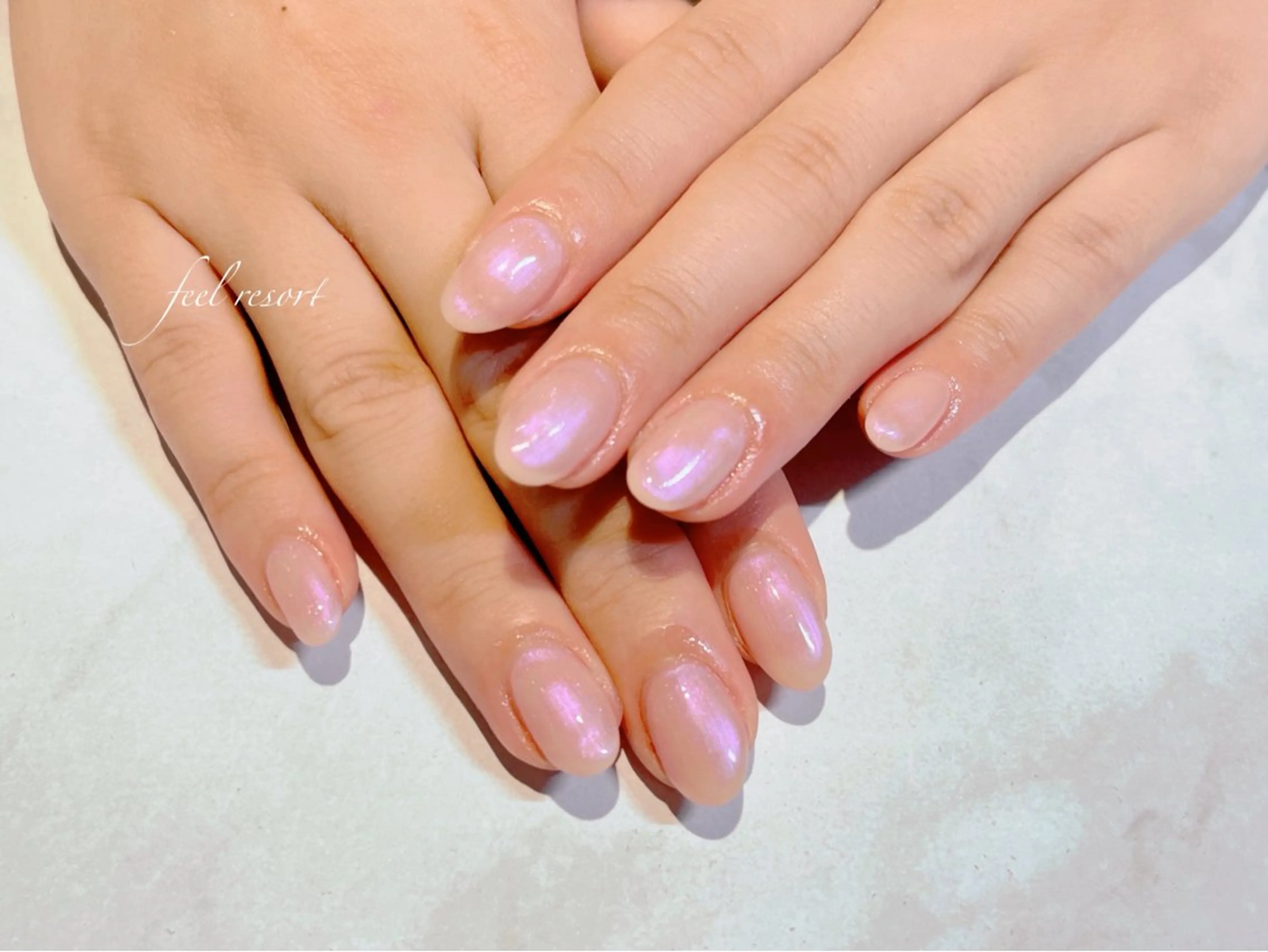 ネイル 長さ出し フットネイル フレンチネイル ジェルネイル ガラスフレンチ Lien（リアン） 銀座駅6分のネイルデザイン