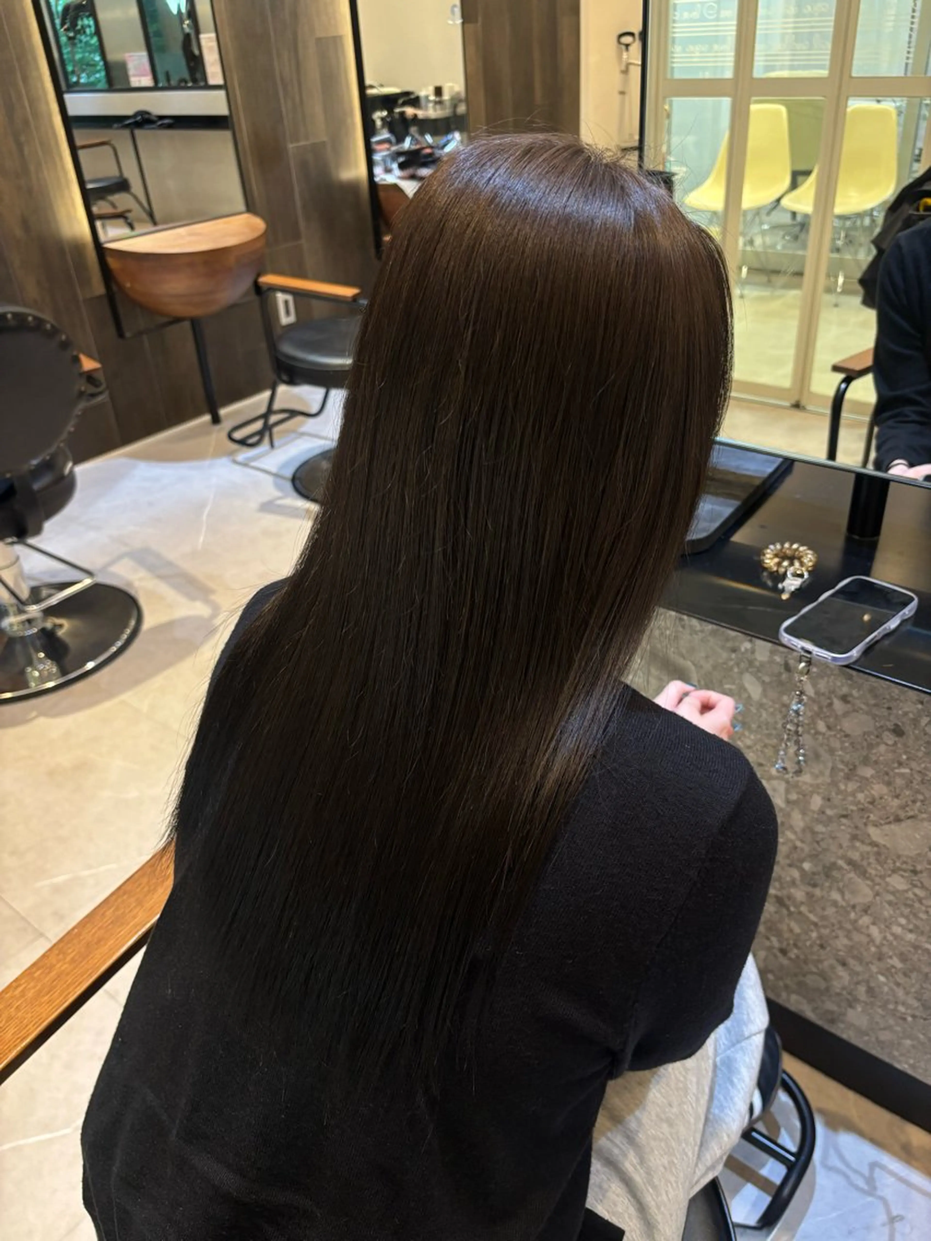セミロング カラー ベージュカラー オリーブベージュ ヘアカラー トリートメント メンズ/縮毛矯正 髪質改善カラー/りなのヘアスタイル