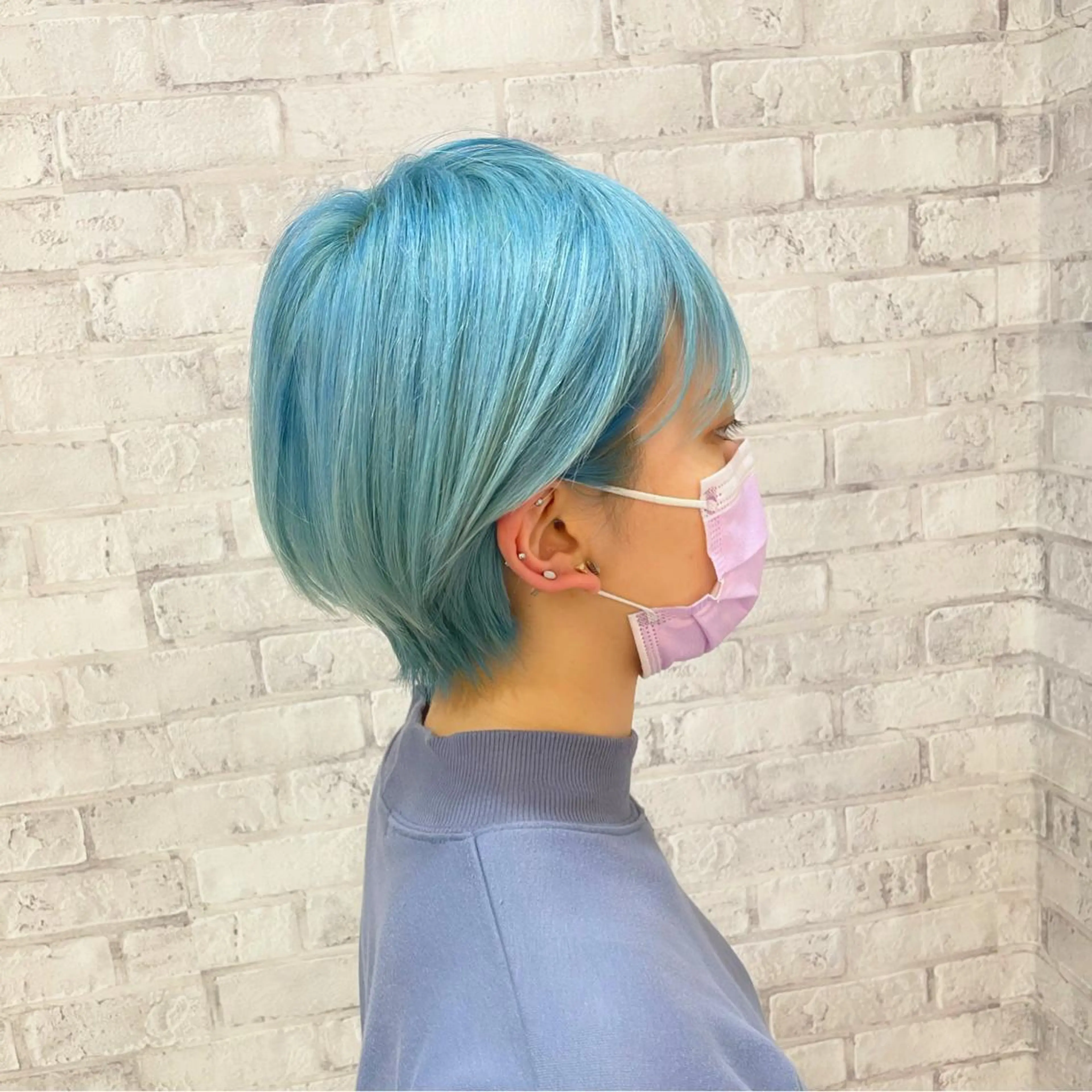 ショート カラー ブリーチ ショートヘア カット ヘアカラー トリートメント 秋山 幸太のヘアスタイル