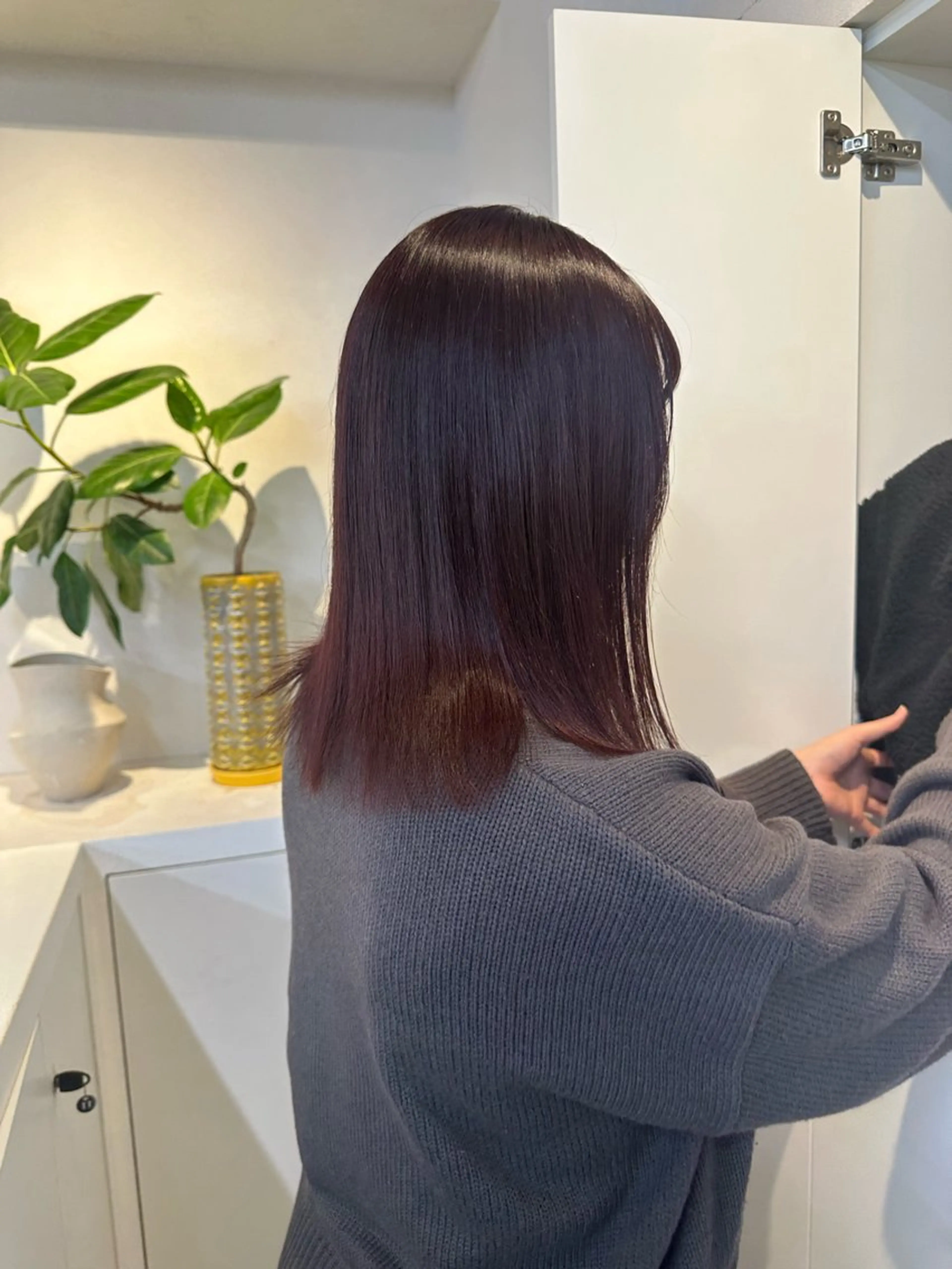 ミディアム カラー ブリーチ ヘアカラー トリートメント 艶カラー/暖色 /縮毛/メンズヘアのヘアスタイル