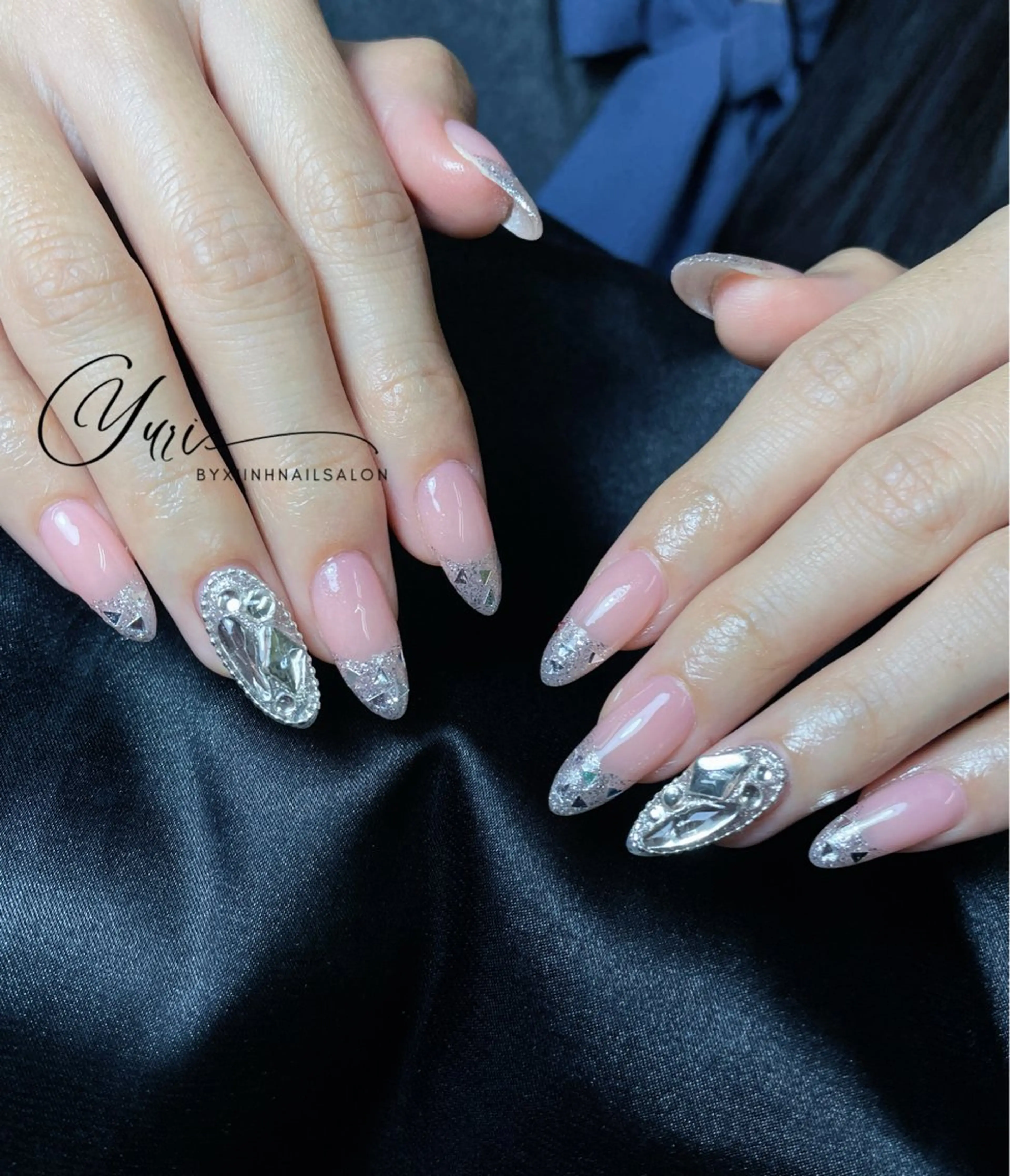 ネイル チークネイル 桜ネイル 長さ出し フットネイル ジェルネイル ハンドネイル YURI NAILのネイルデザイン