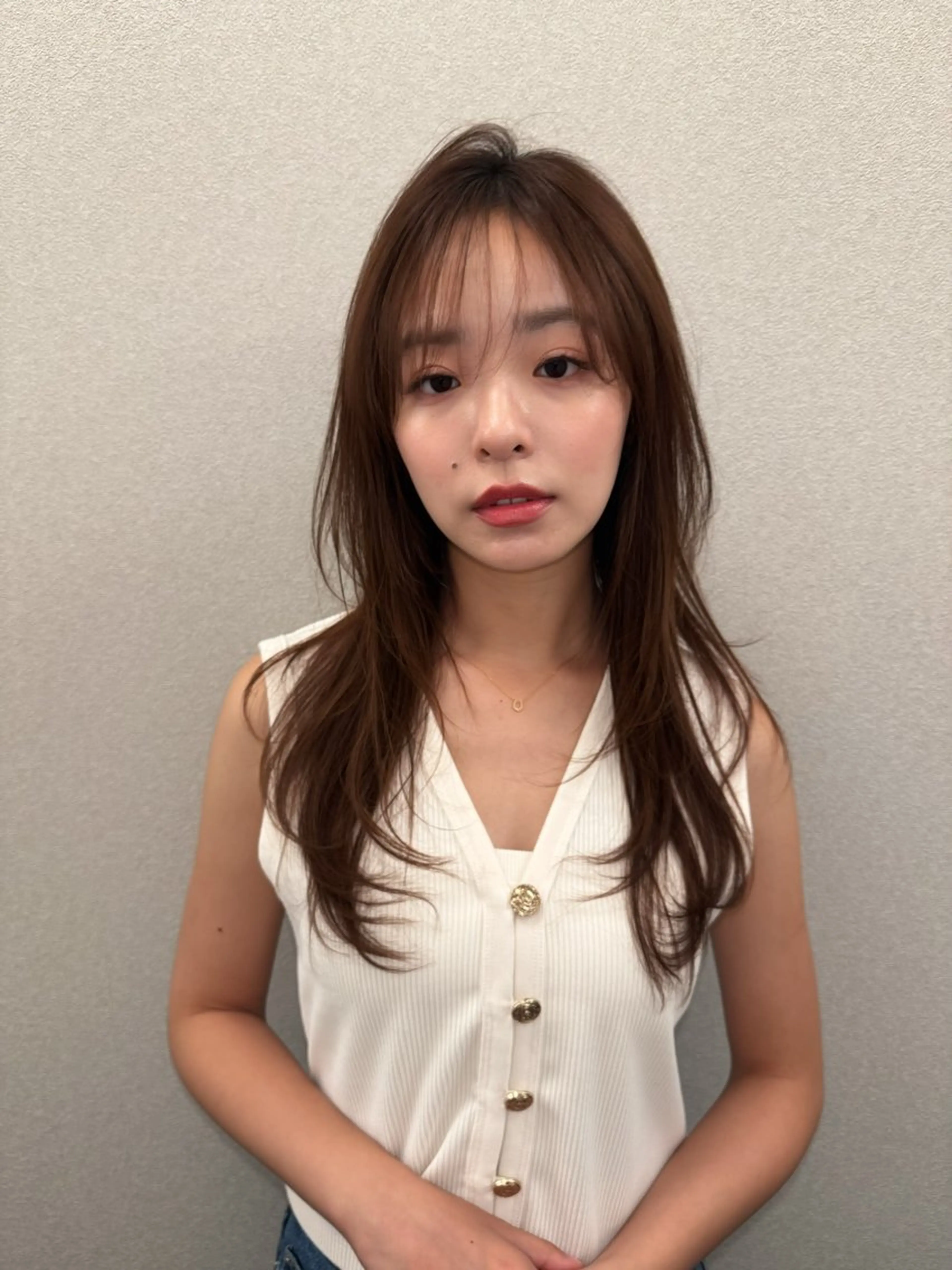 セミロング レイヤーカット カット ヘアカラー トリートメント レイヤー×髪質改善 ×透明感/杉田 圭のヘアスタイル