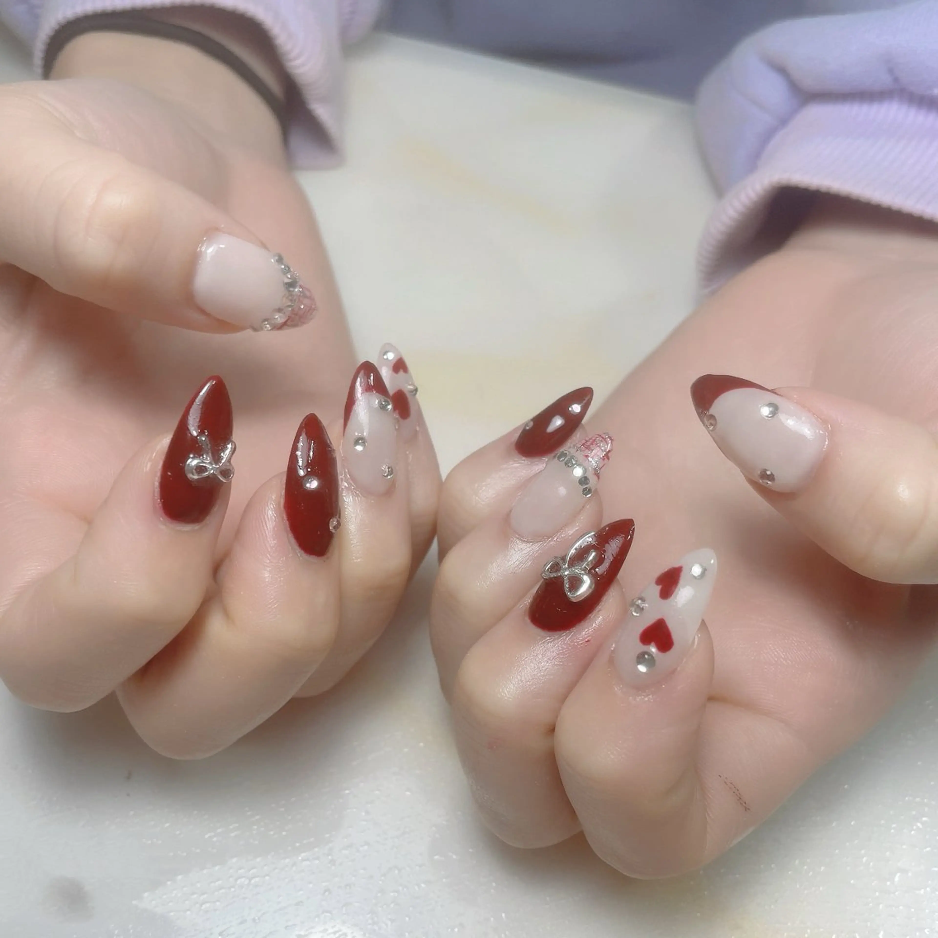 ネイル アートネイル フレンチネイル ジェルネイル グラデーション 韓国ネイル ハンドネイル 久保田 マリコのネイルデザイン