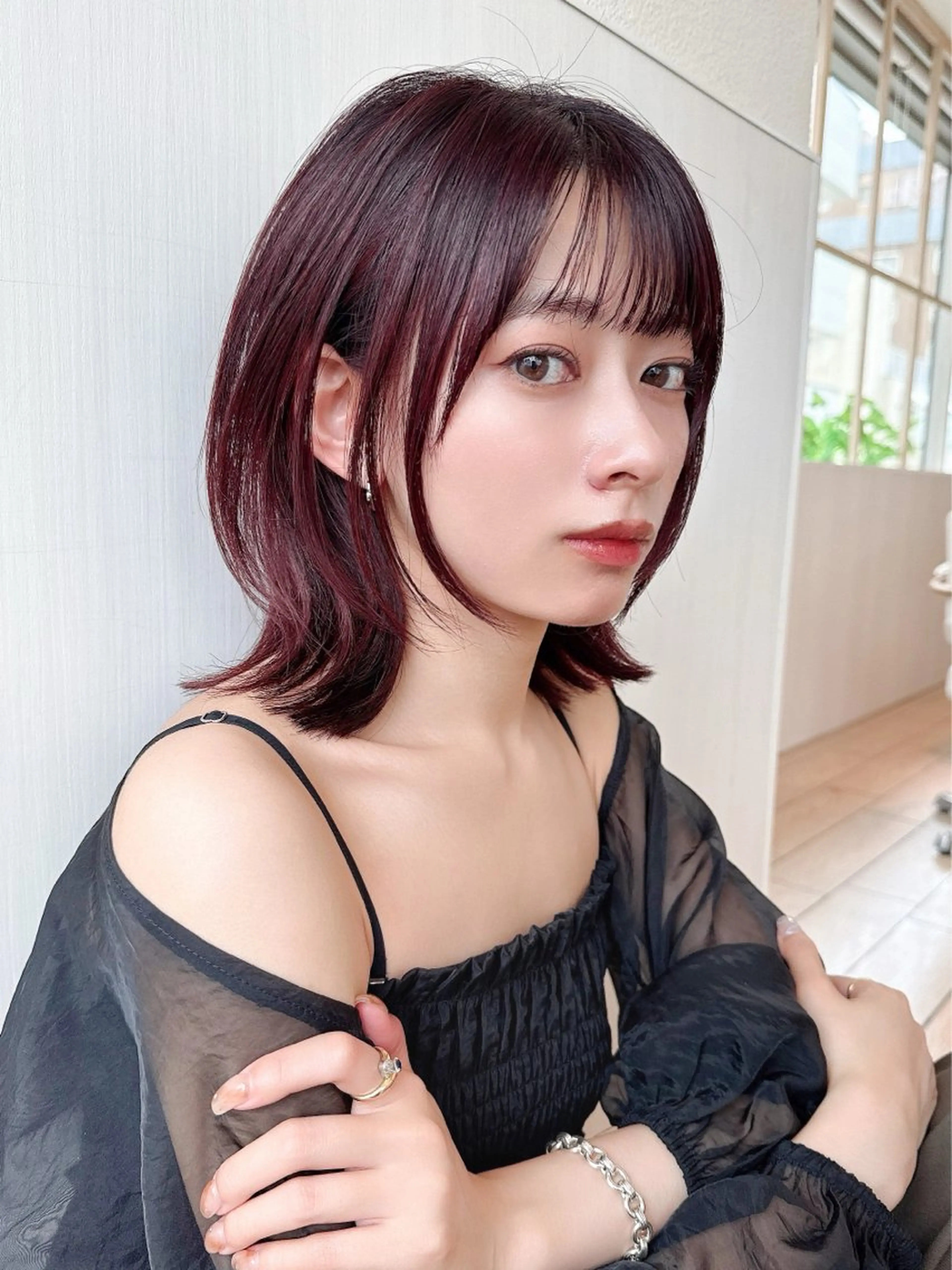 ミディアム 新宿/ 田口雄大のヘアスタイル