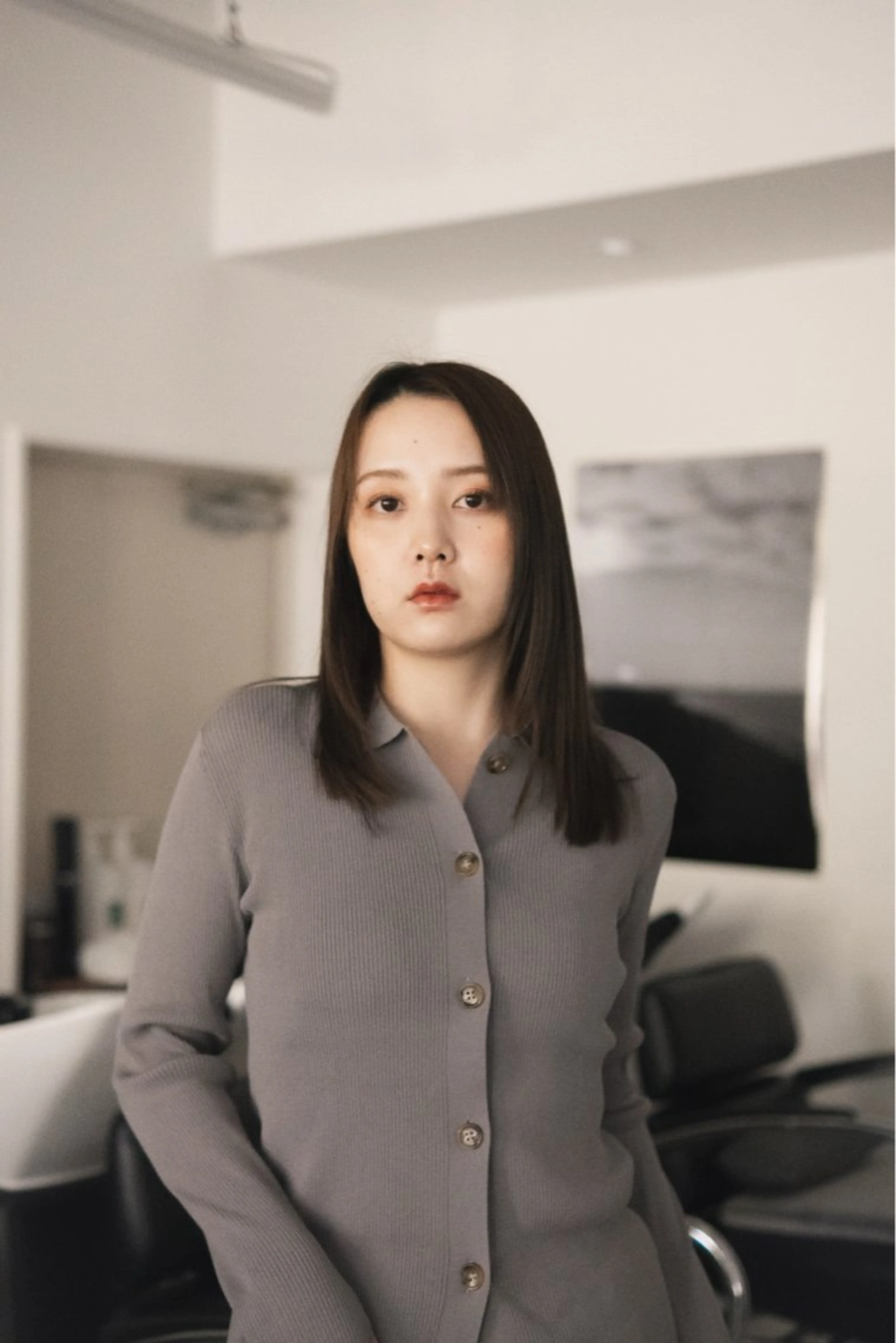 ミディアム カット ヘアカラー ハッシュカット /レイヤー/大阪中津のヘアスタイル