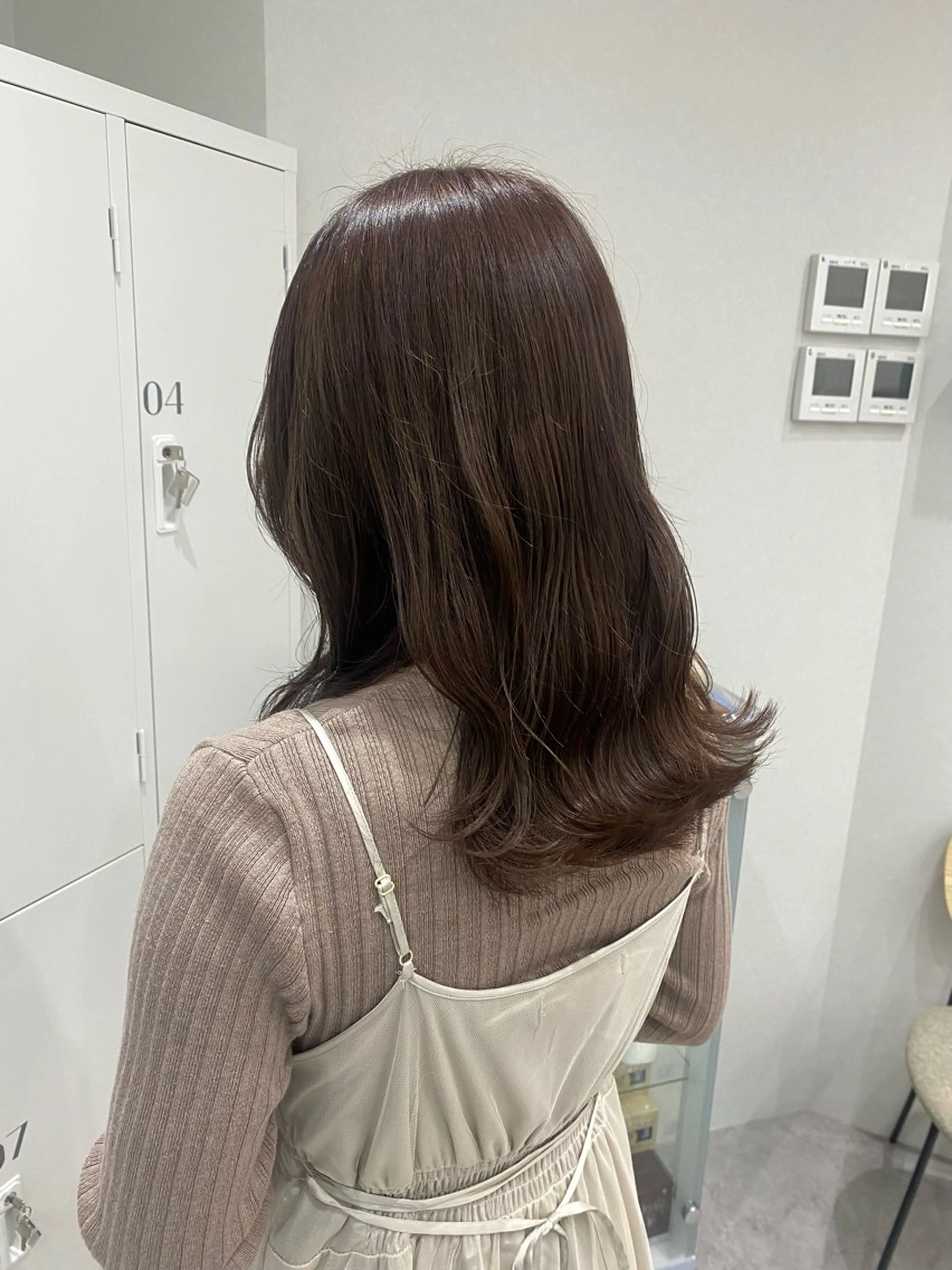 ミディアム カラー ヘアアレンジ ベージュカラー ヘアカラー ボブ /ニュアンス/ satomi🧸💖のヘアスタイル