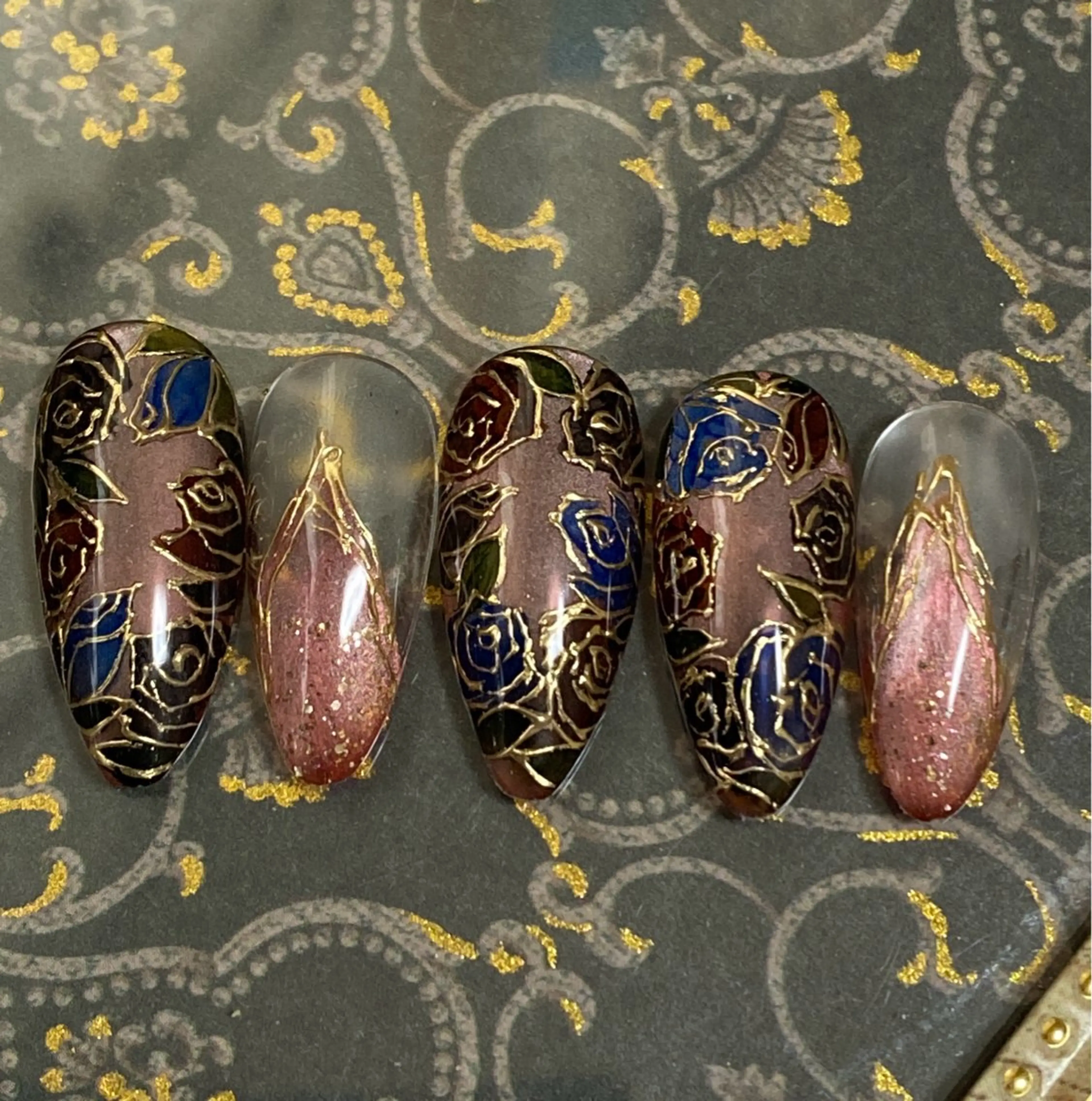 ネイル フラワーネイル 自宅ネイルサロン ♦️nuance♦️のネイルデザイン