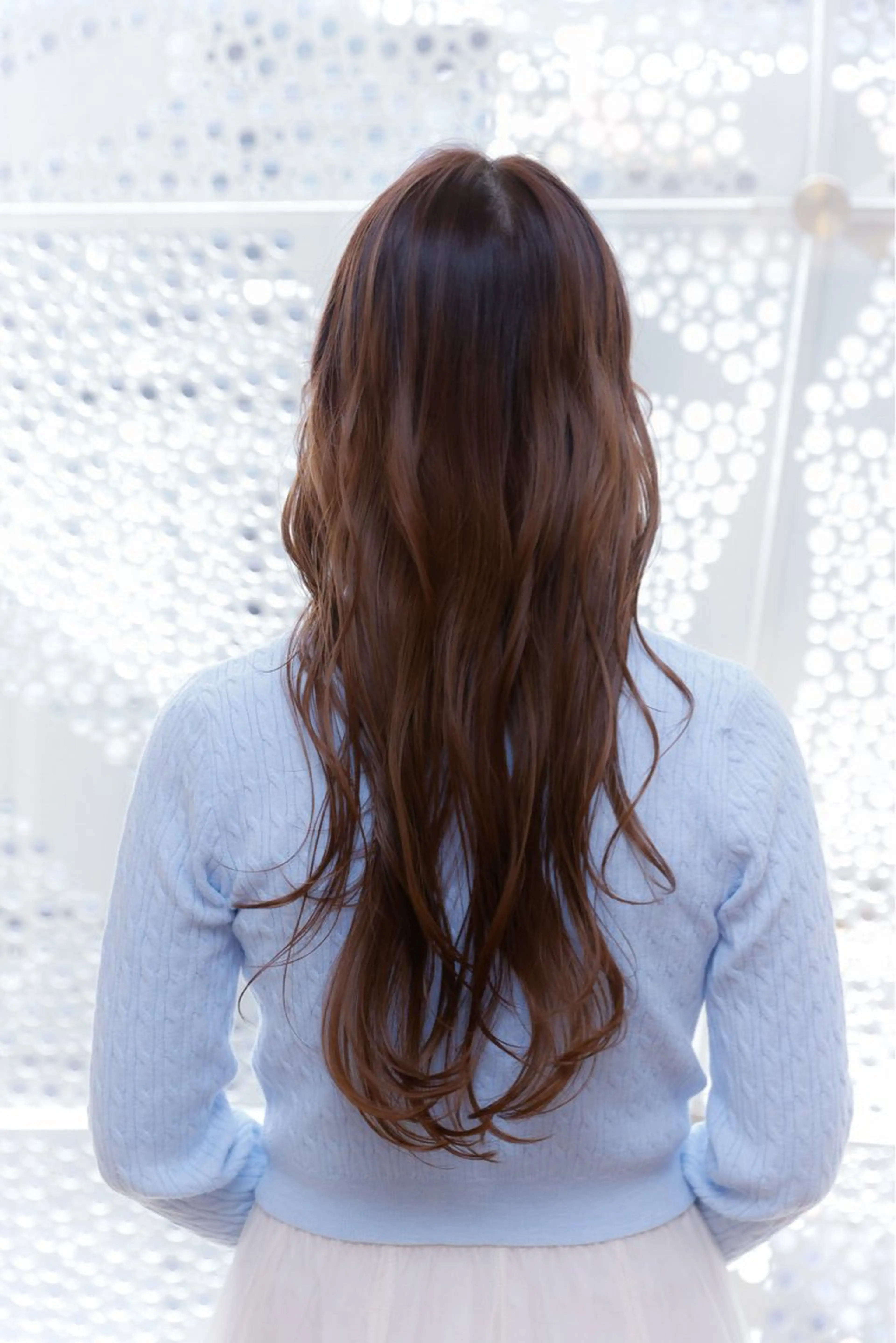セミロング カット ヘアカラー トリートメント 頭から整える美容師 松田のヘアスタイル