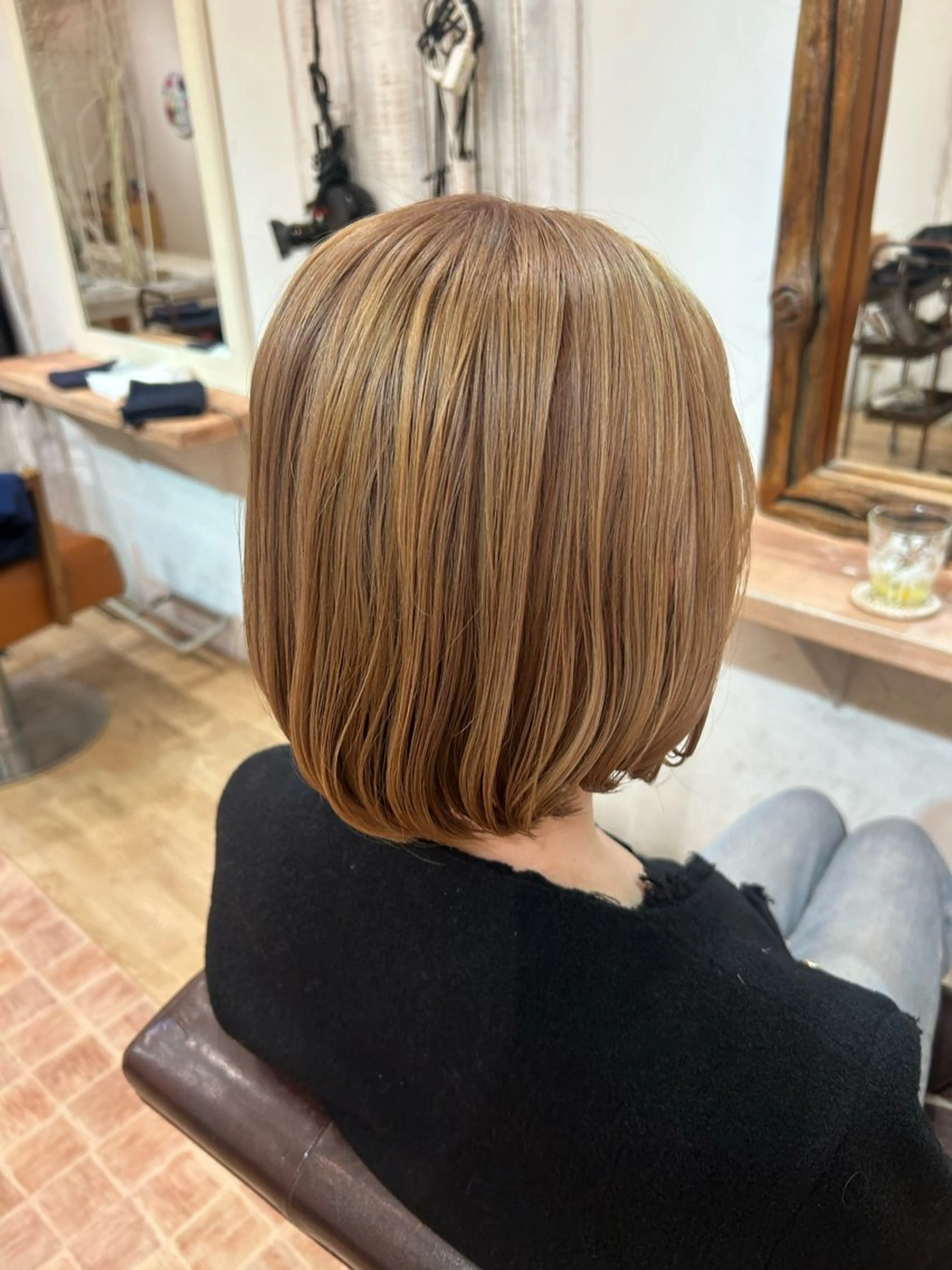 ミディアム カラー 今村 茜のヘアスタイル