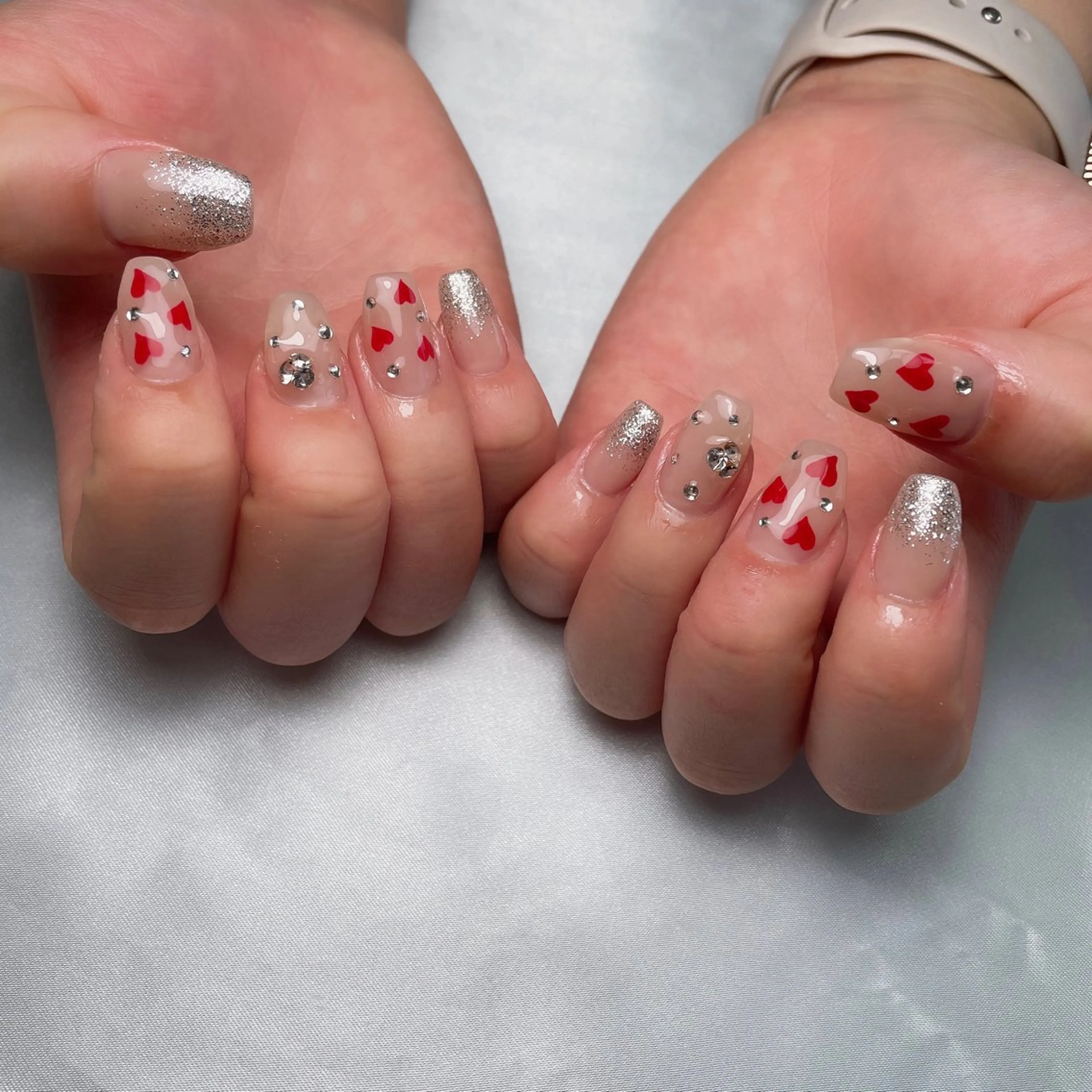 ネイル 長さ出し ハート キラキラネイル ALL Nail &whiteningのその他イメージ
