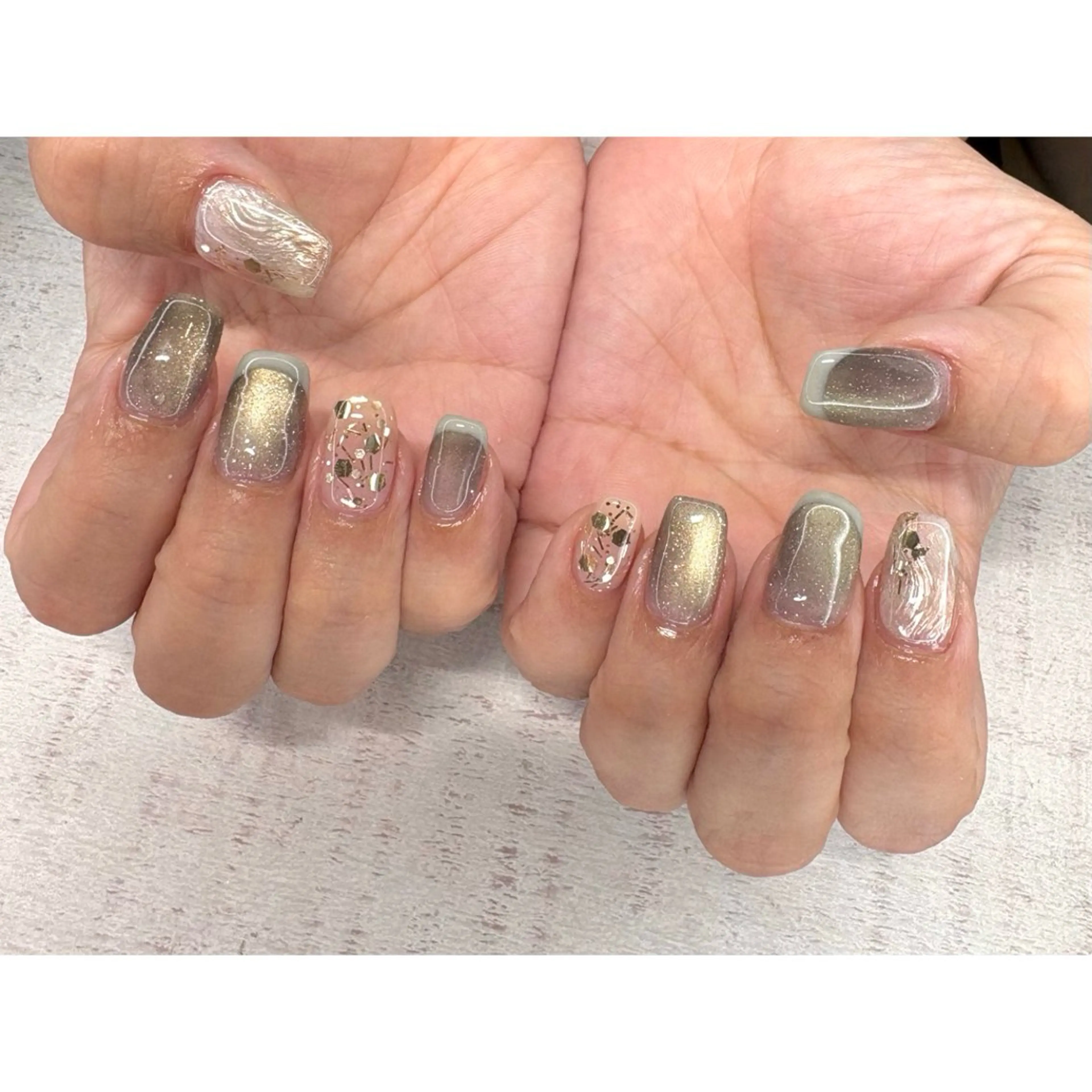 ネイル ハンドネイル 𖡼 yumenoのネイルデザイン