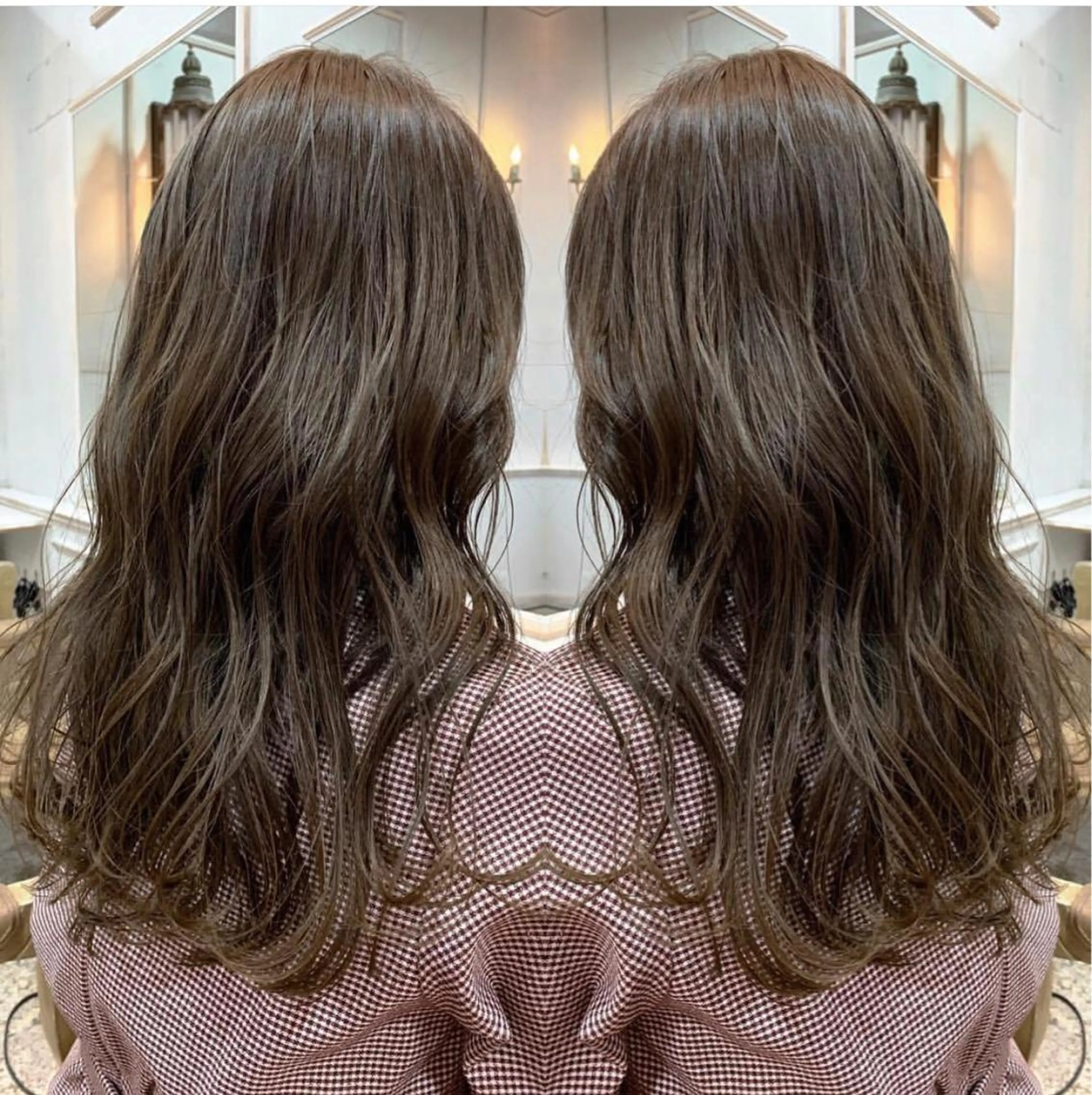 セミロング カラー ブリーチ ブリーチなしカラー Siesta所属・髪質改善/縮毛矯正/ トリートメント/庭田のヘアスタイル