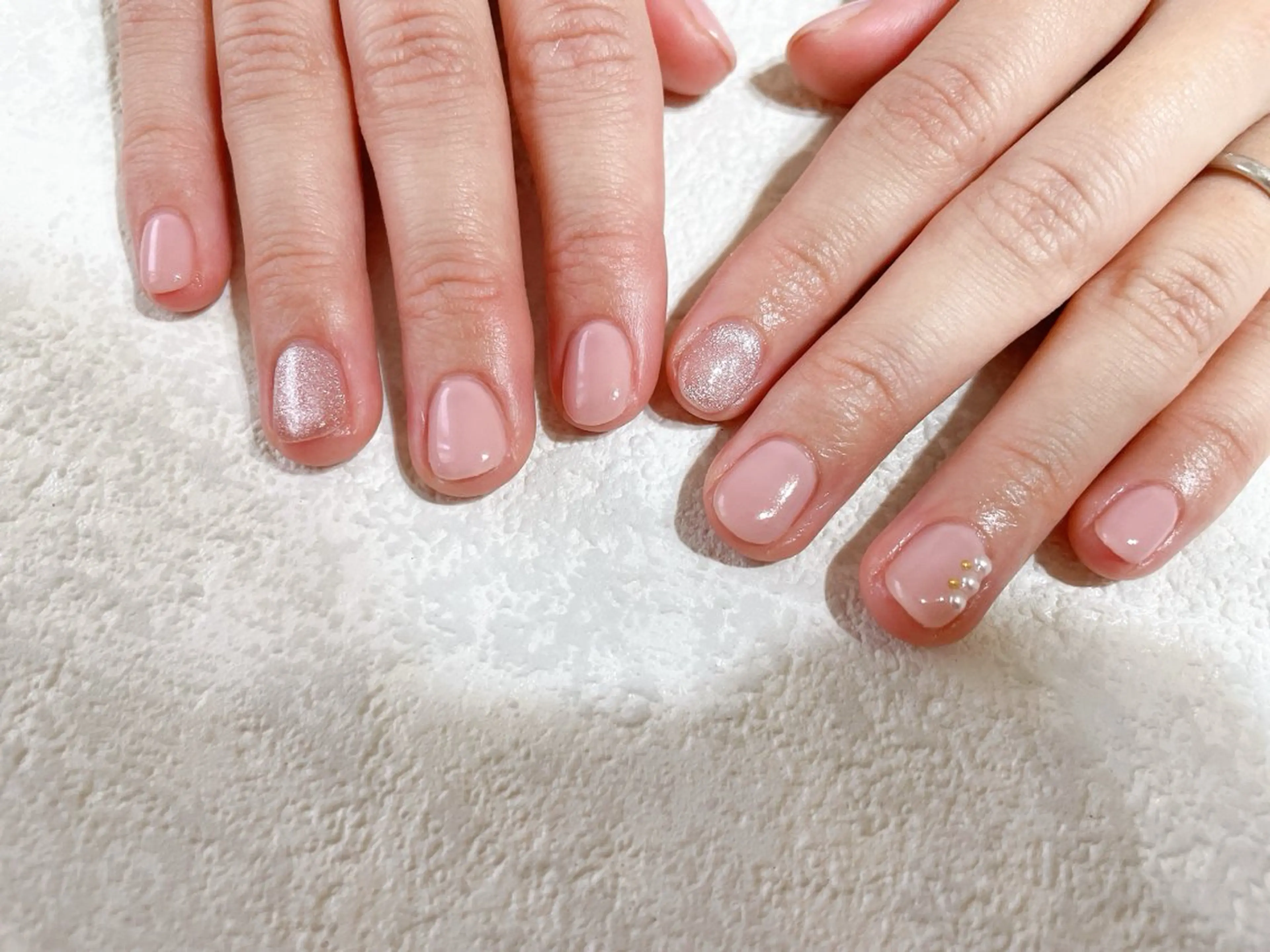 ネイル ジェルネイル 韓国ネイル パラジェル シンプルネイル 春ネイル kikinail 溝の口のネイルデザイン