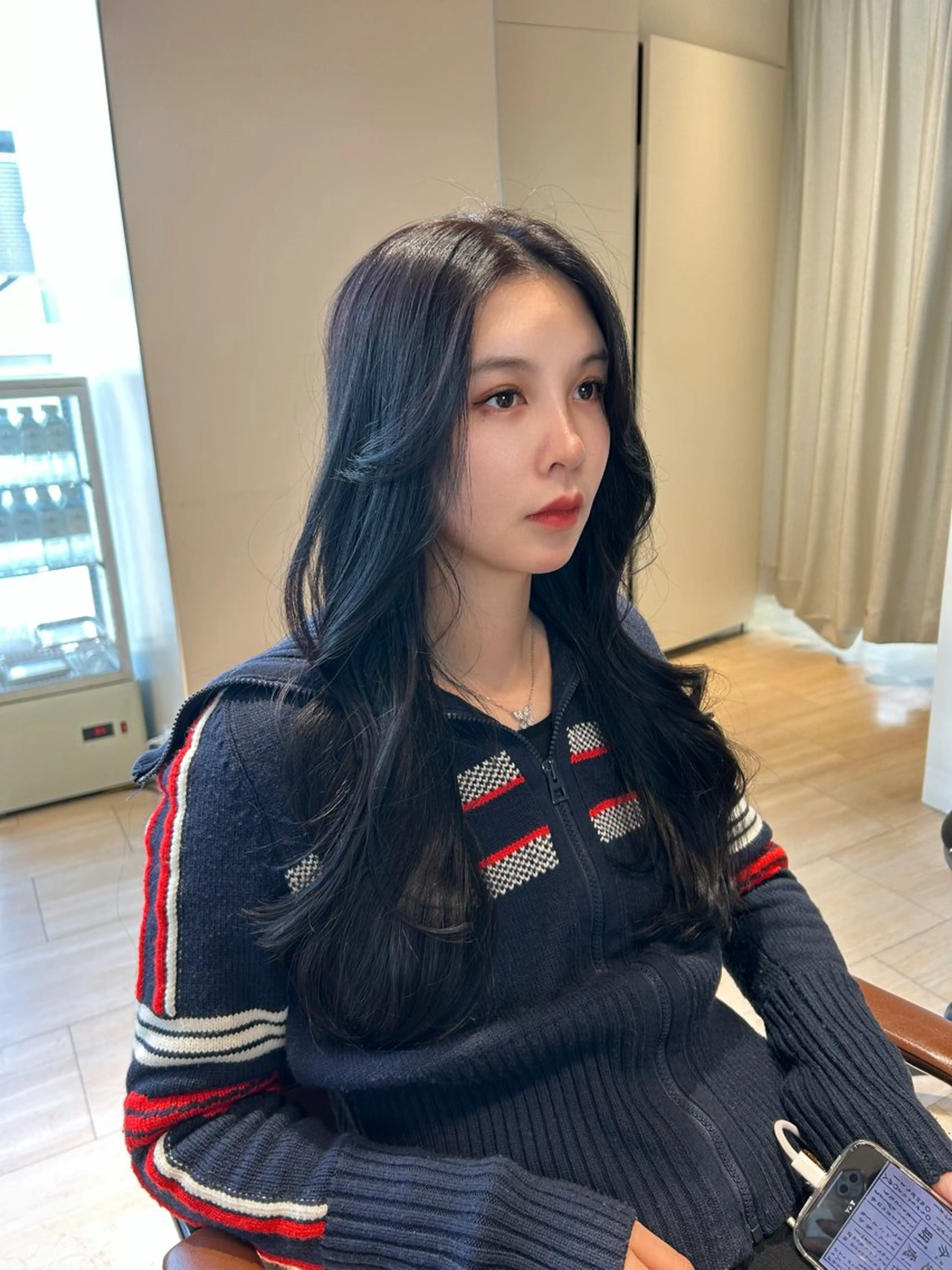 ロング 🌼大竹美侑／顔まわ りカット／レイヤーのヘアスタイル