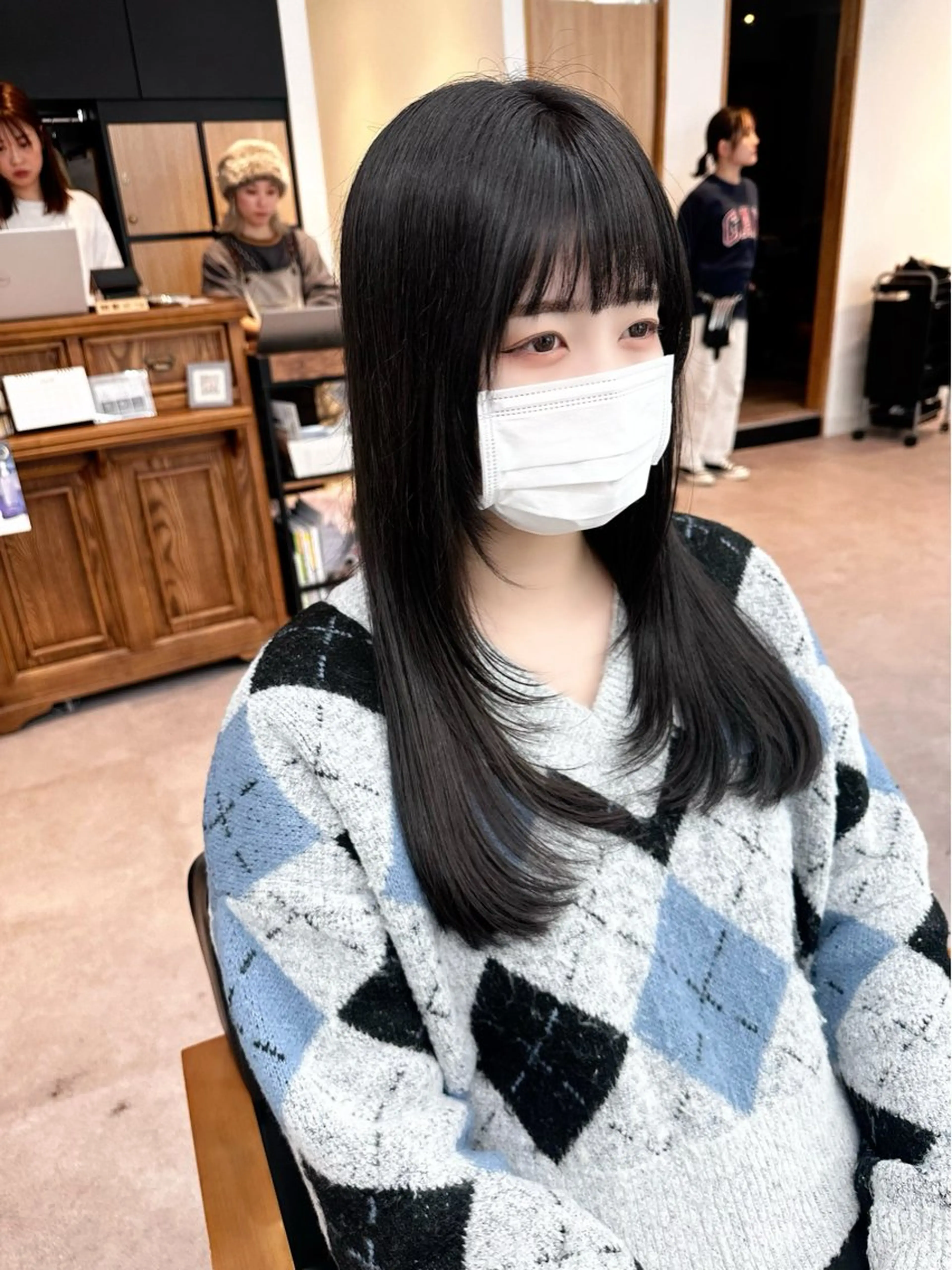 ロング カラー パーマ ヘアアレンジ メンズ キッズ 骨格レイヤーカット 🌿美髪縮毛矯正のヘアスタイル