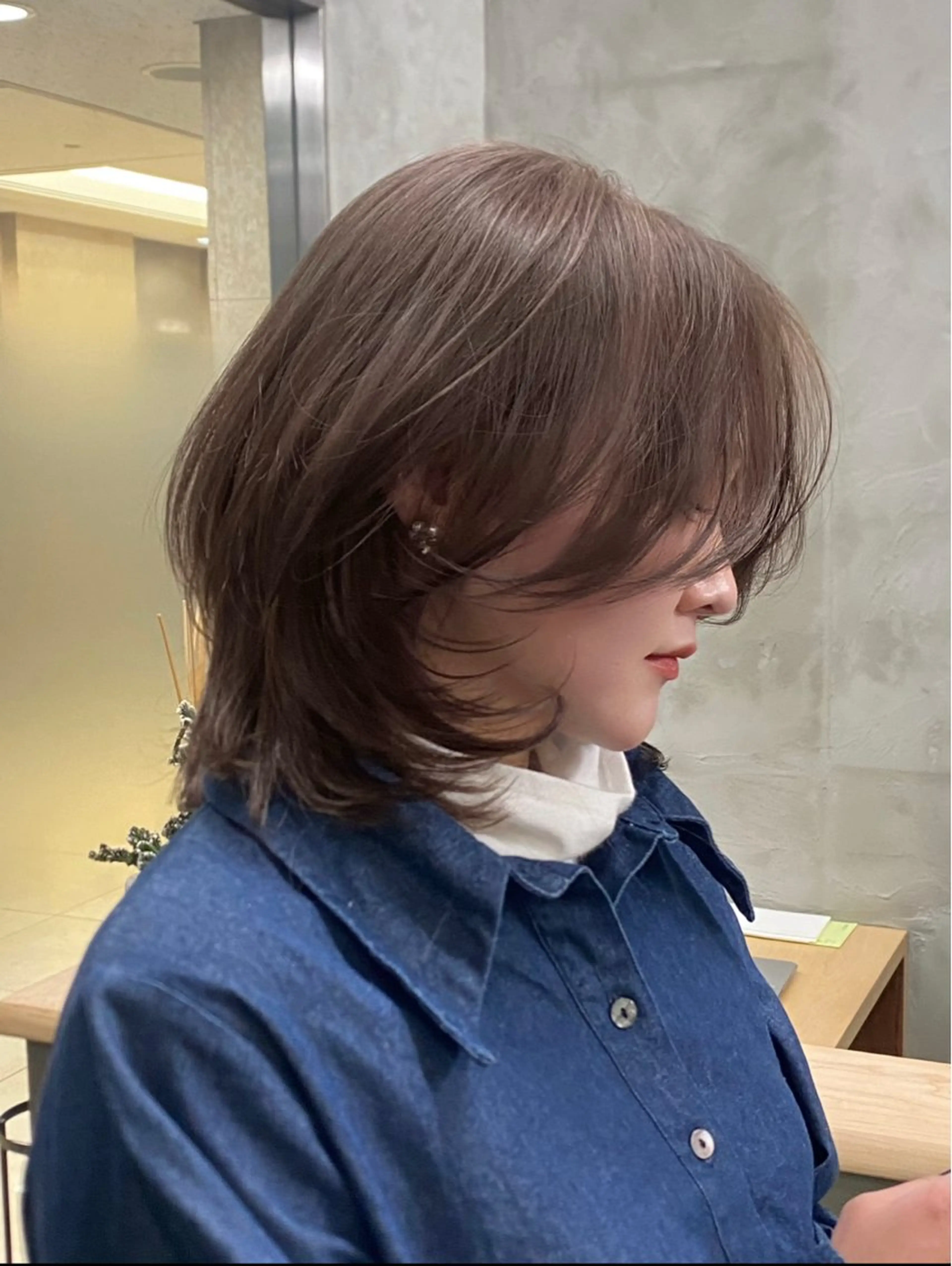 ミディアム ボブレイヤー ボブ レイヤーカット カット 古賀/レイヤーボブ /ハッシュカットのヘアスタイル