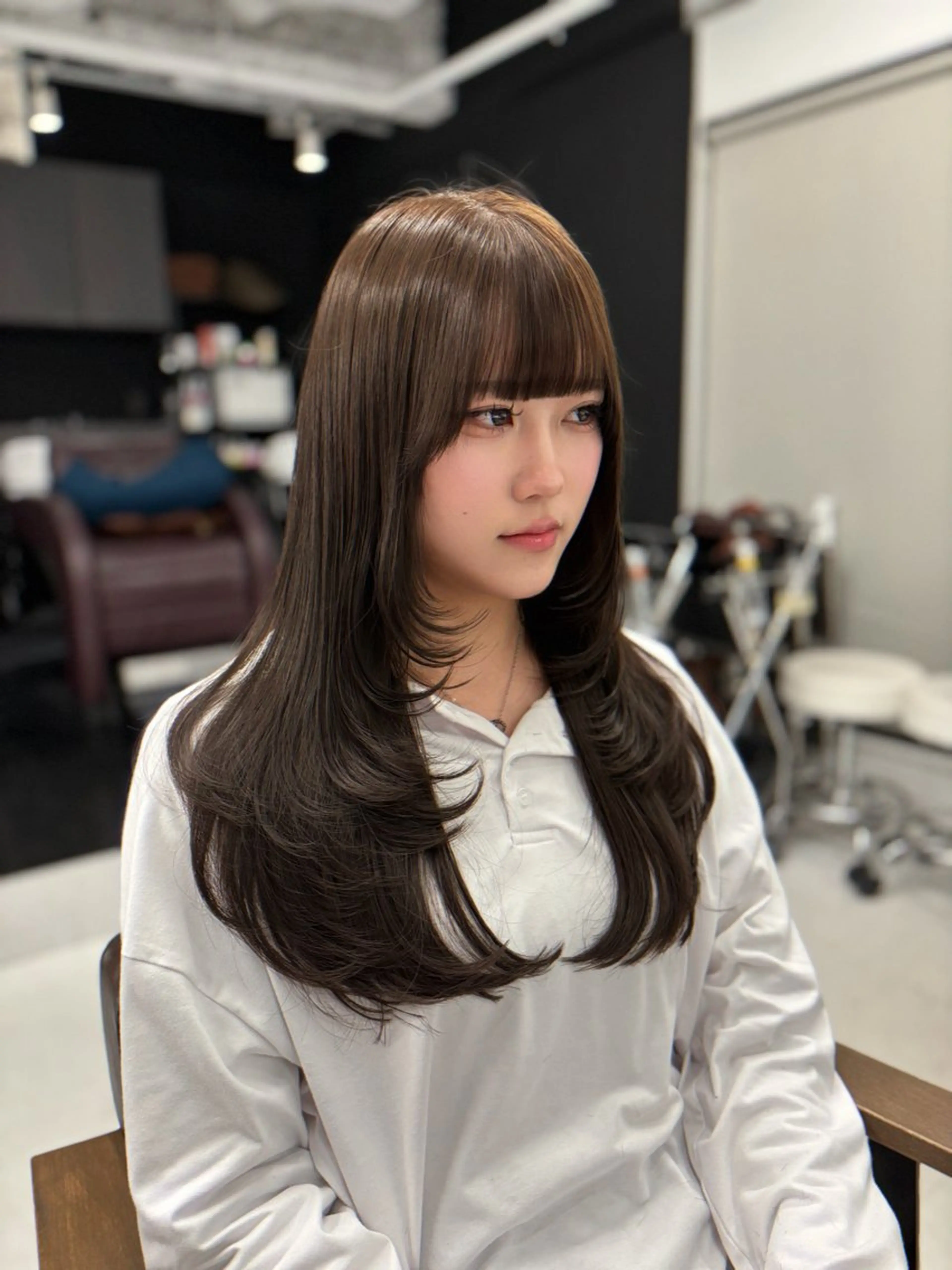 セミロング カラー カット 赤みなしカラー/梅田 /レイヤー/IORIのヘアスタイル