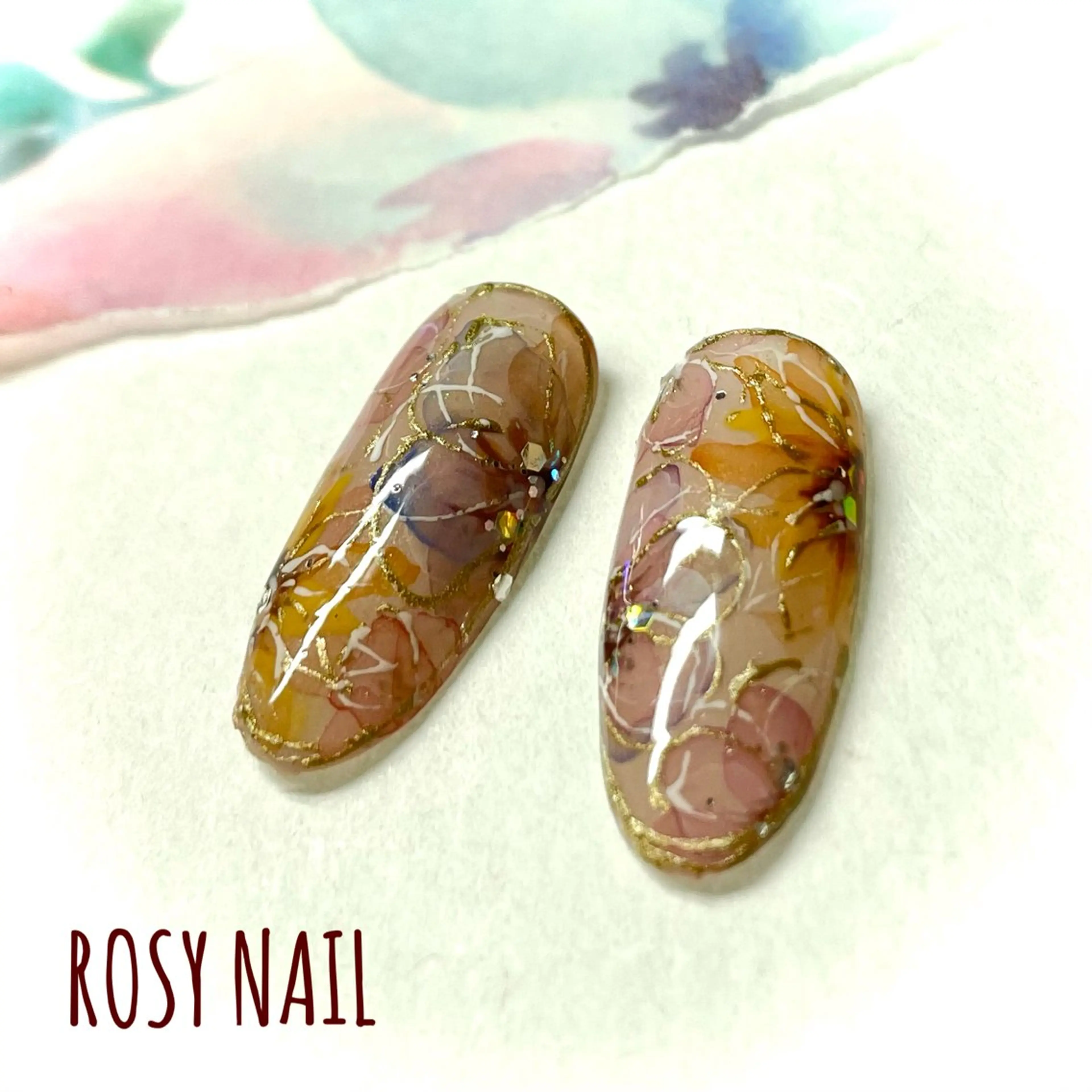 ネイル アートネイル フラワーネイル ROSY NAIL ロージーネイルのネイルデザイン