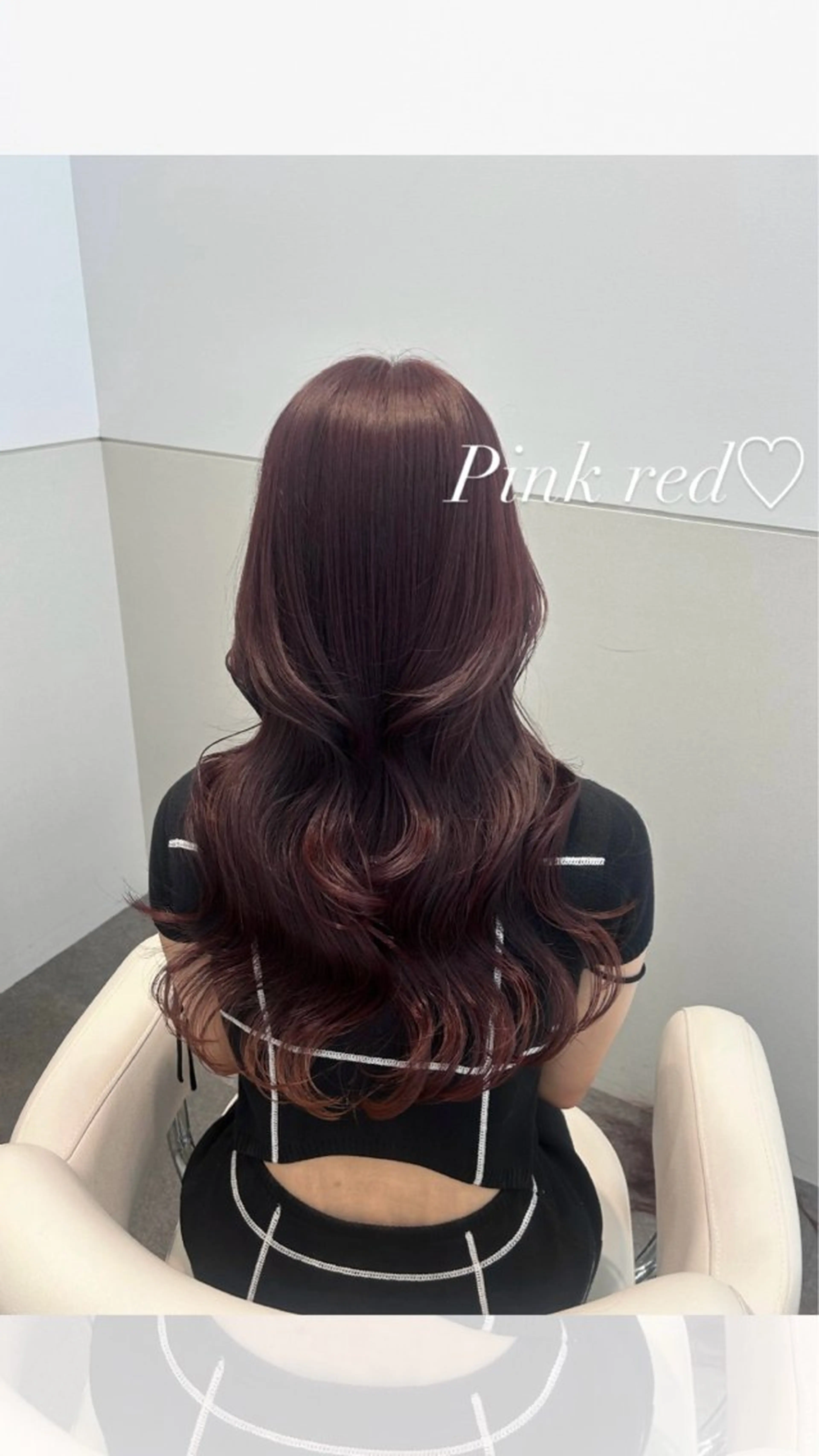 ロング カラー ボルドーカラー ヘアカラー トリートメント 🩷韓国ヘア/ヨシン モリ🩷Maikaのヘアスタイル