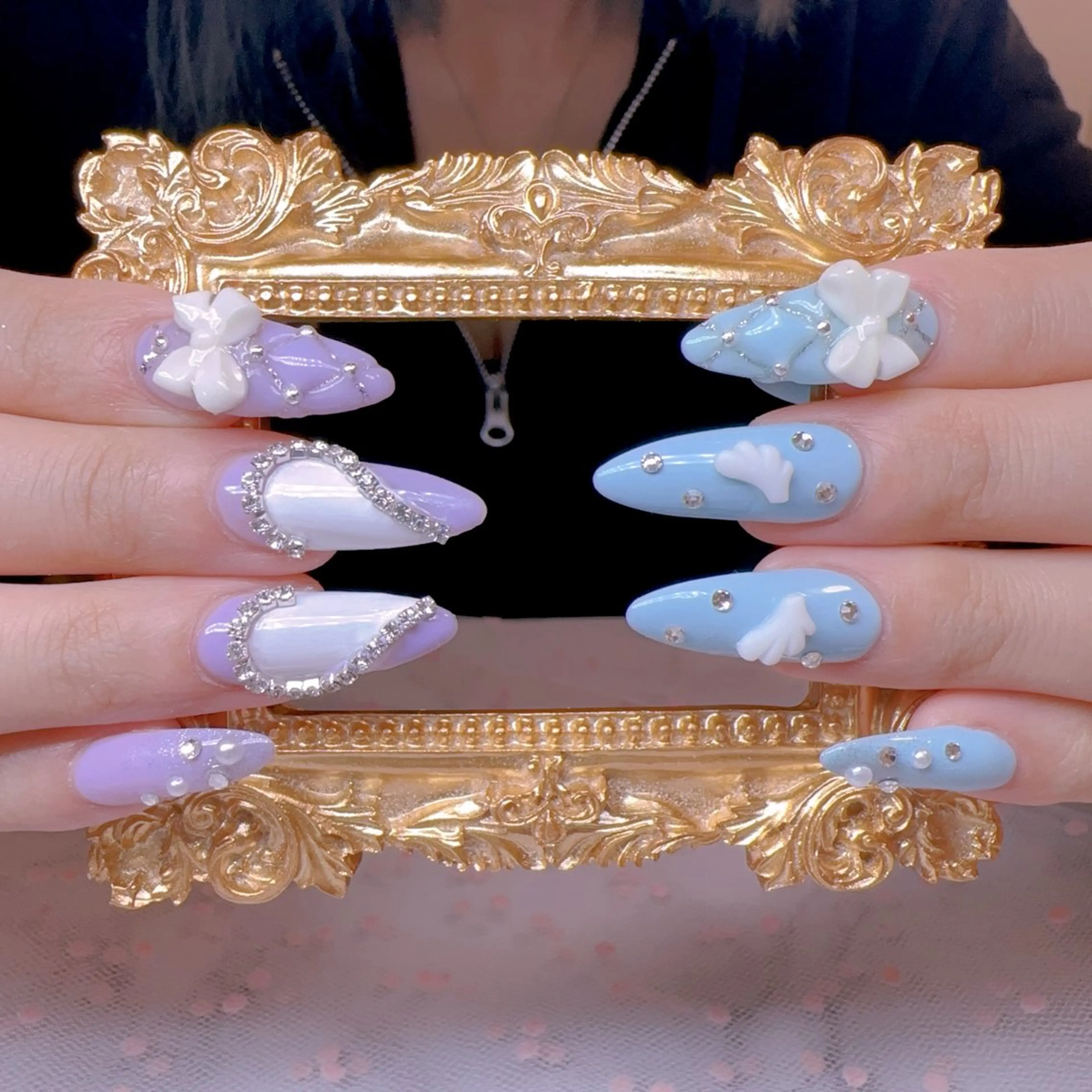 ネイル オーロラネイル フットネイル 韓国ネイル ラメ(グリッター) ラメグラデーション Belle nail salon 新小岩のネイルデザイン