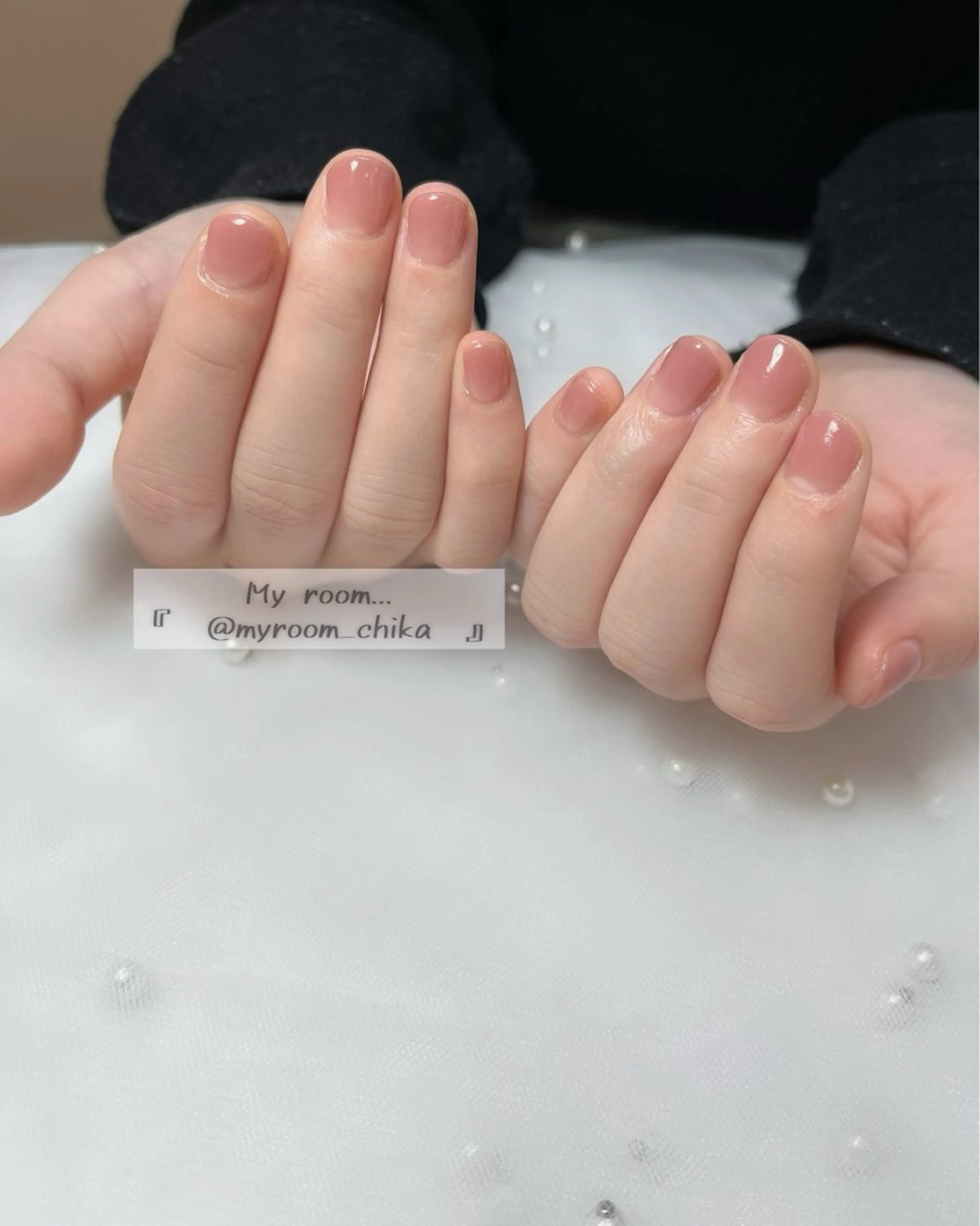 ネイル ワンカラーネイル ピンク Amua.facial salon所属・ネイル・ハーブ Amua.新宿御苑のエステ・リラクイメージ