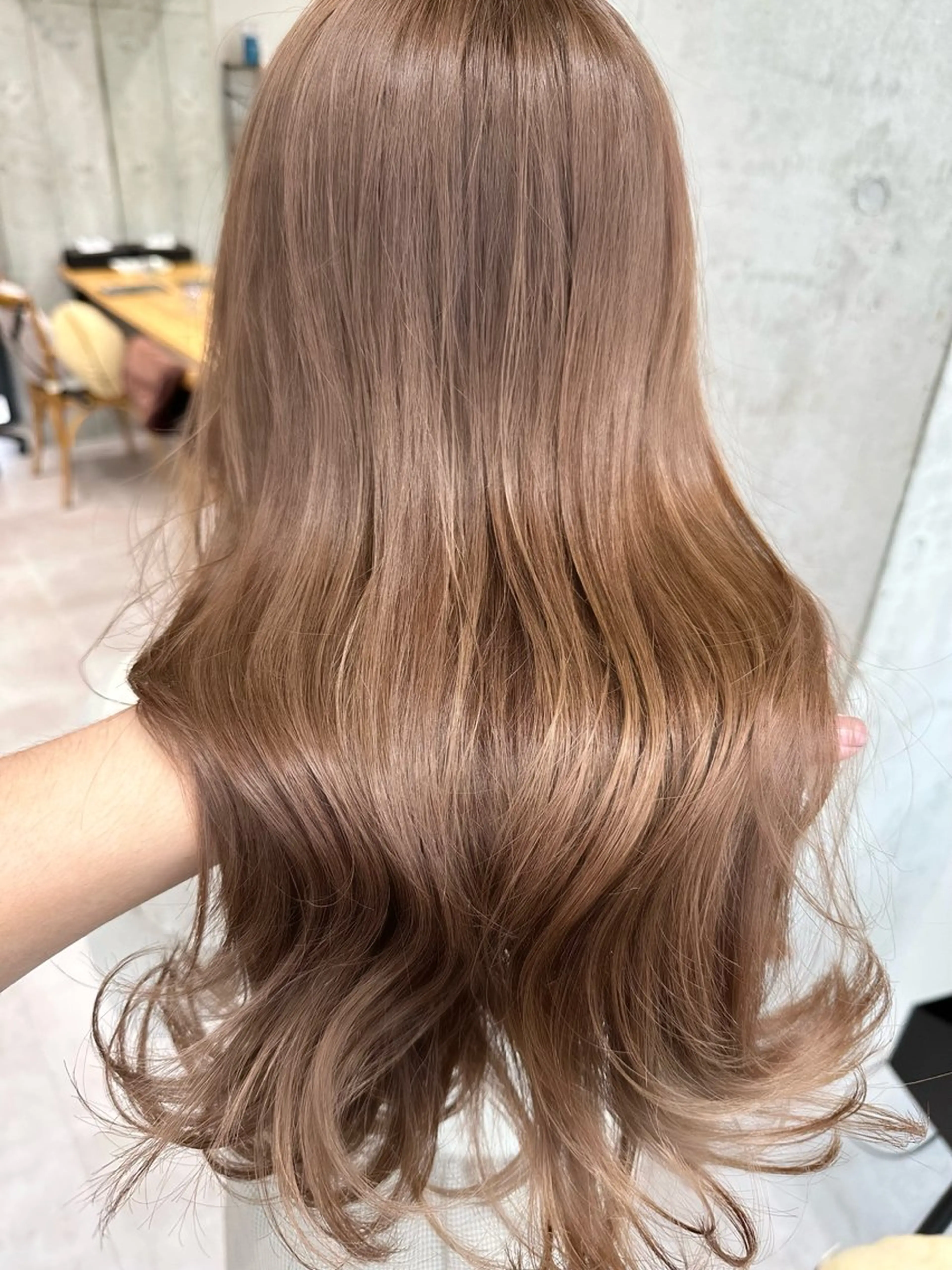 セミロング カット ヘアカラー トリートメント ✨透明感カラー/縮毛 恵比寿HAYATO✨のヘアスタイル