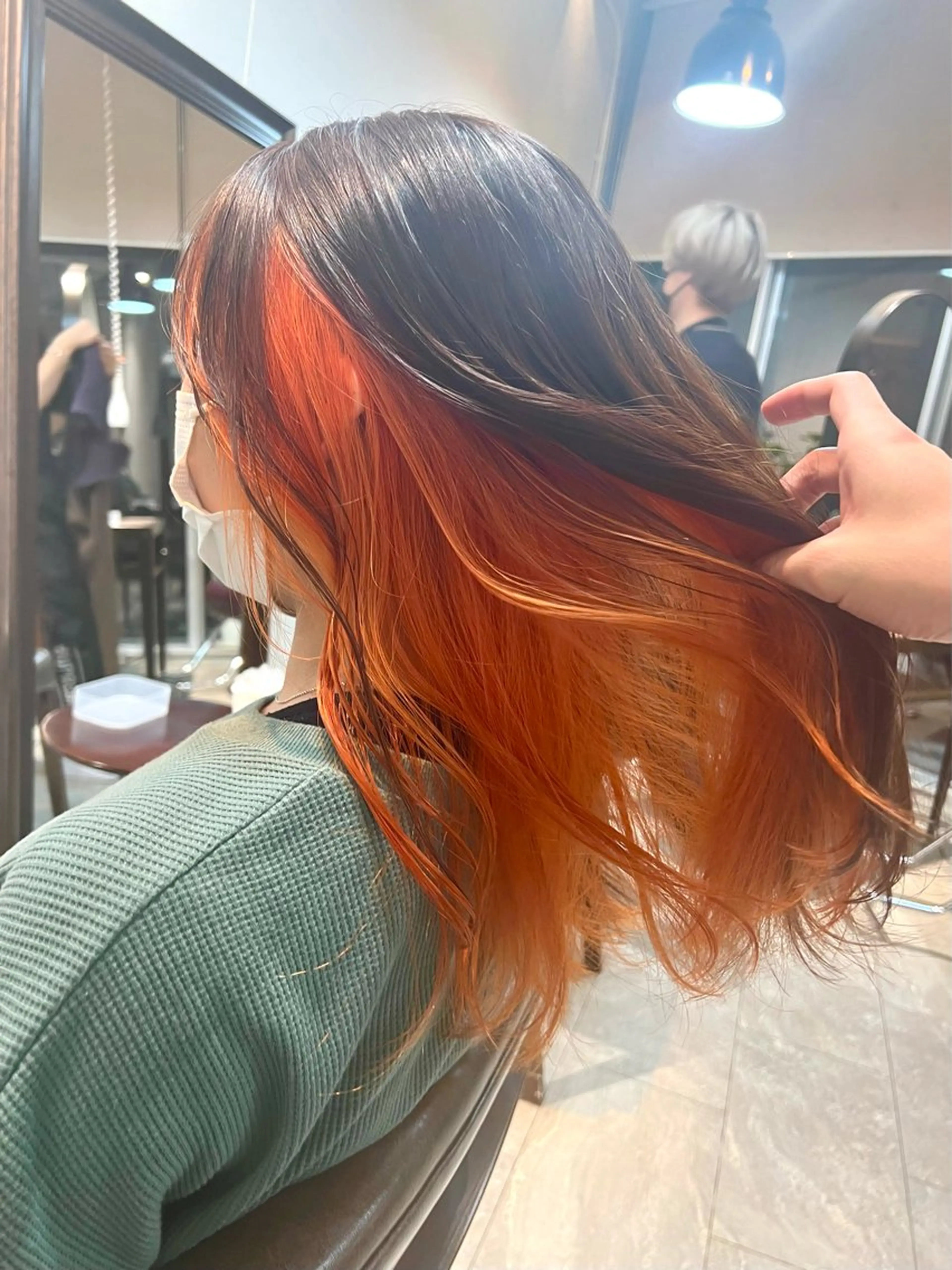 セミロング カラー ヘアアレンジ ヘアカラー トリートメント ヘッドスパ ヘアセット 🌈インナーカラー ‘ショウマ’🌈のヘアスタイル
