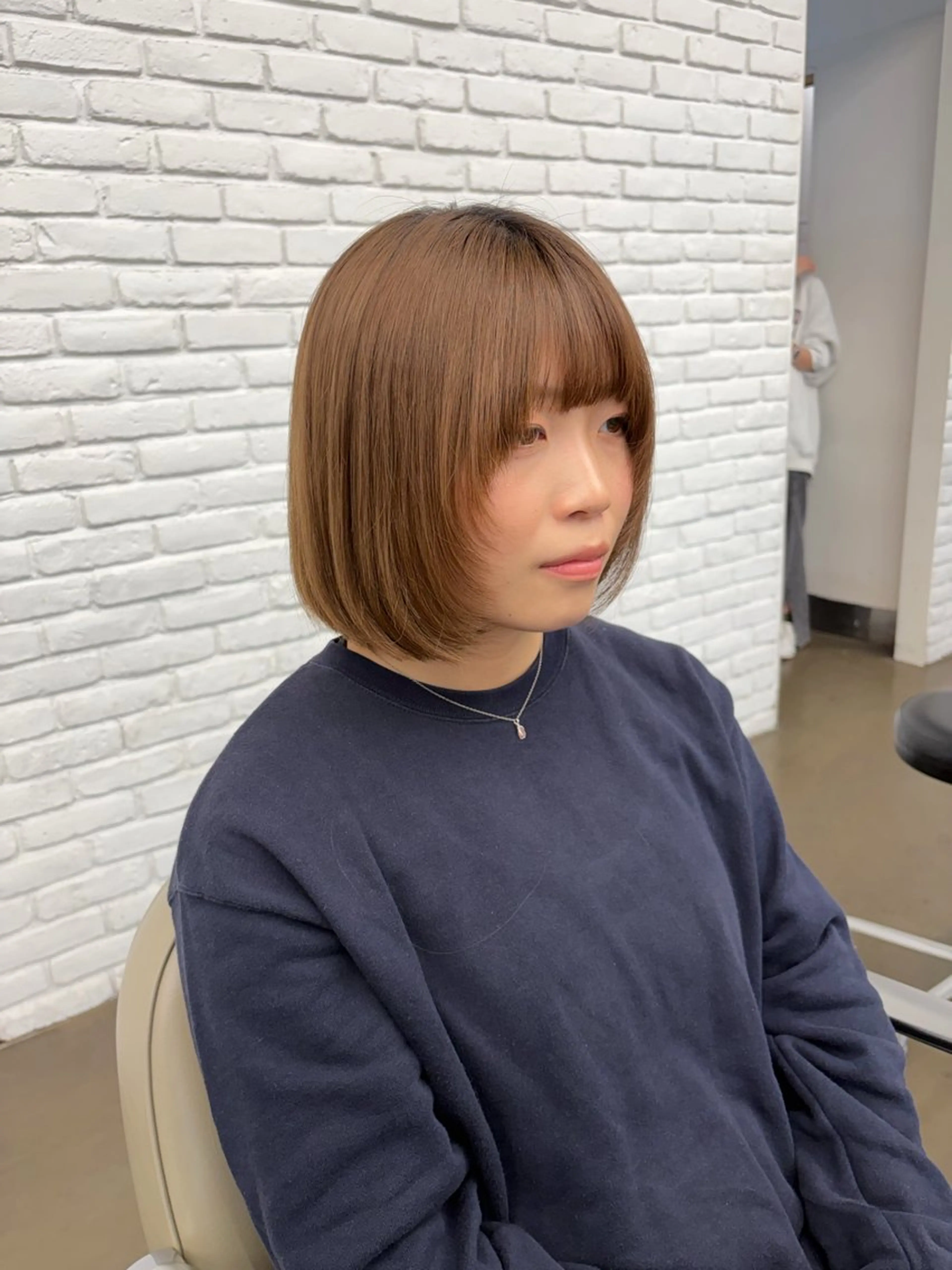 ショート ヘアアレンジ 切りっぱなしボブ ボブ 顔まわりレイヤー 顔周りカット レイヤーカット 🎧ayaka/ボブ /透明感カラー🩵のヘアスタイル