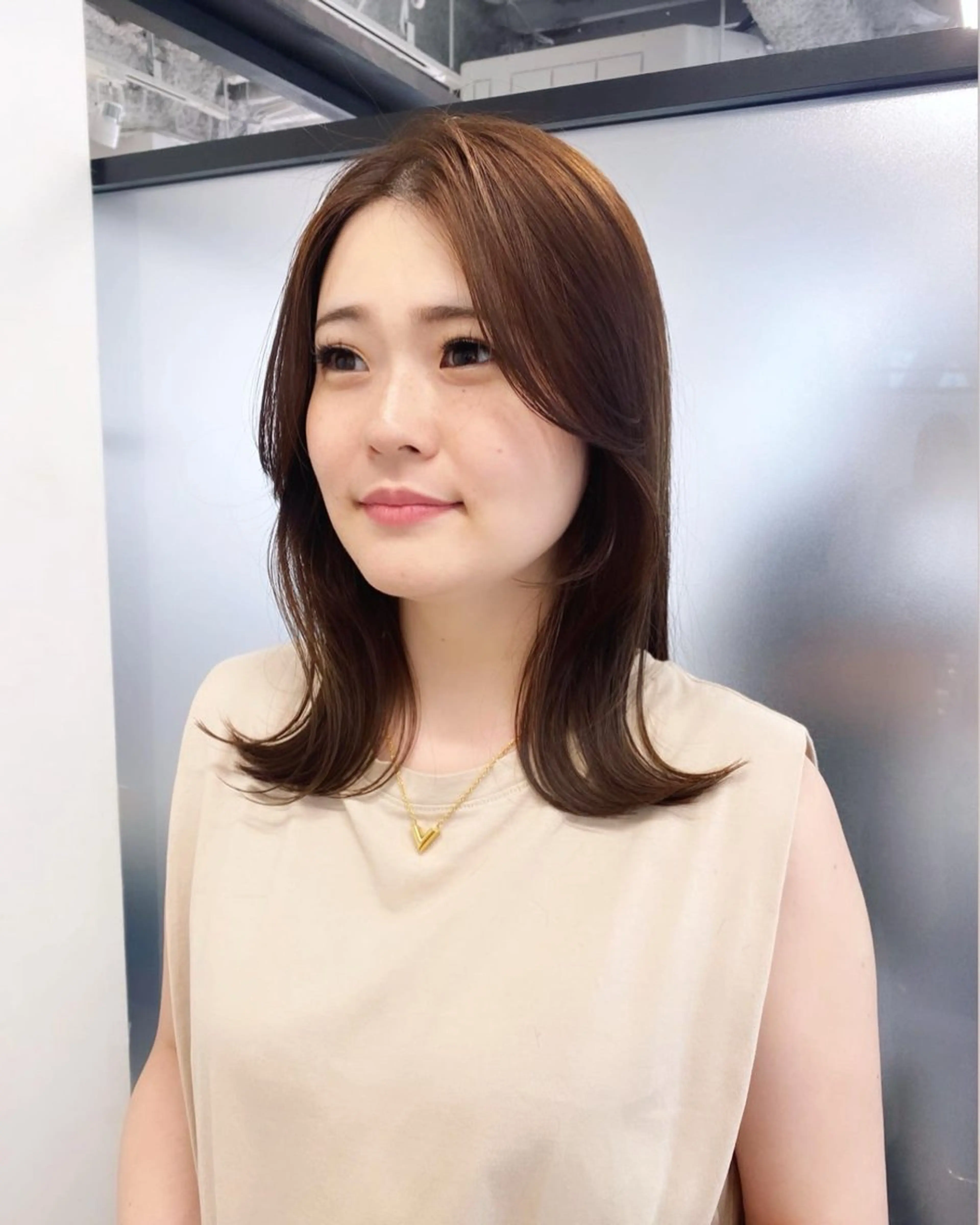 セミロング カラー カット ヘアカラー マンツーマン半個室 tamuraのヘアスタイル