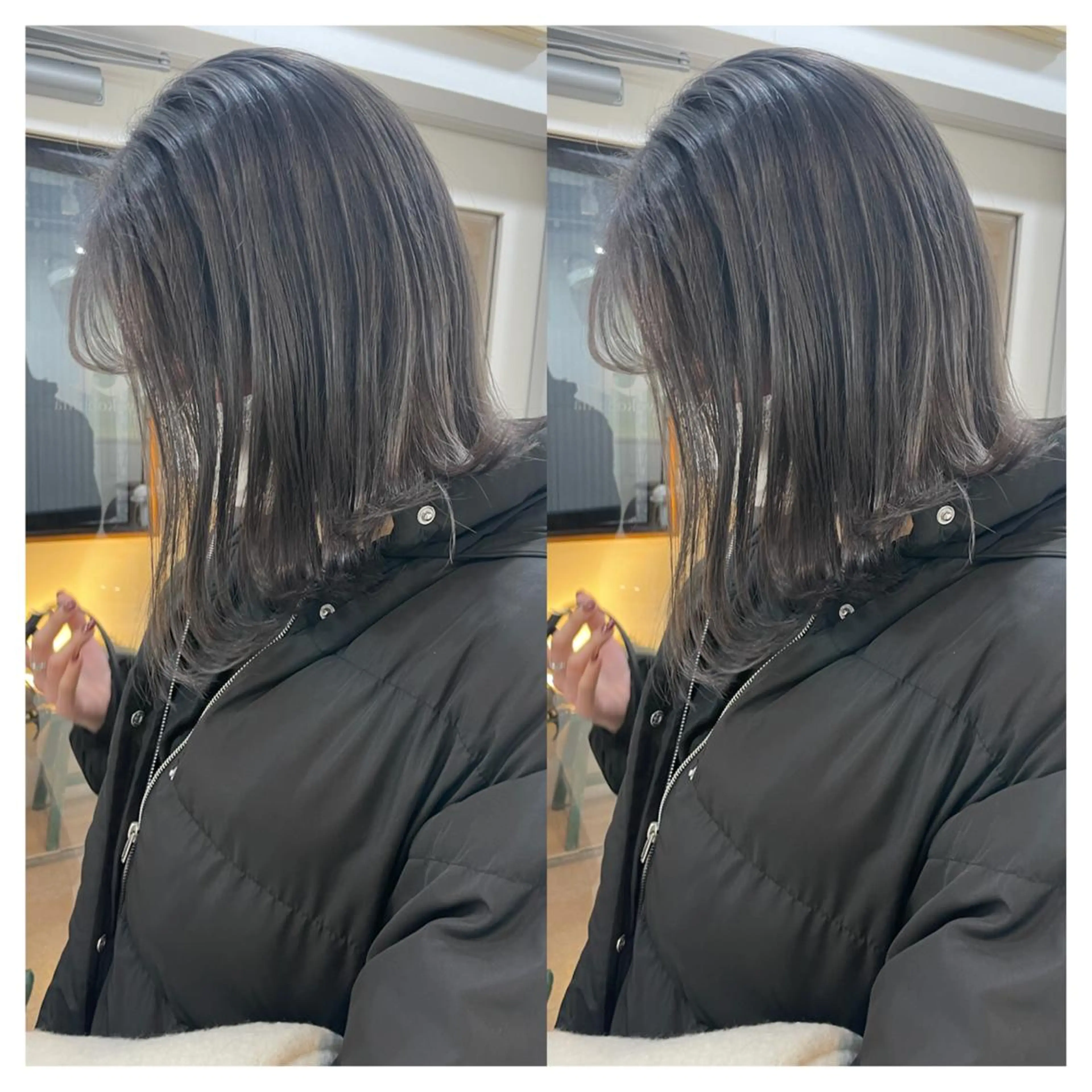 ミディアム カラー ヘアカラー トリートメント 村山 茉衣のヘアスタイル