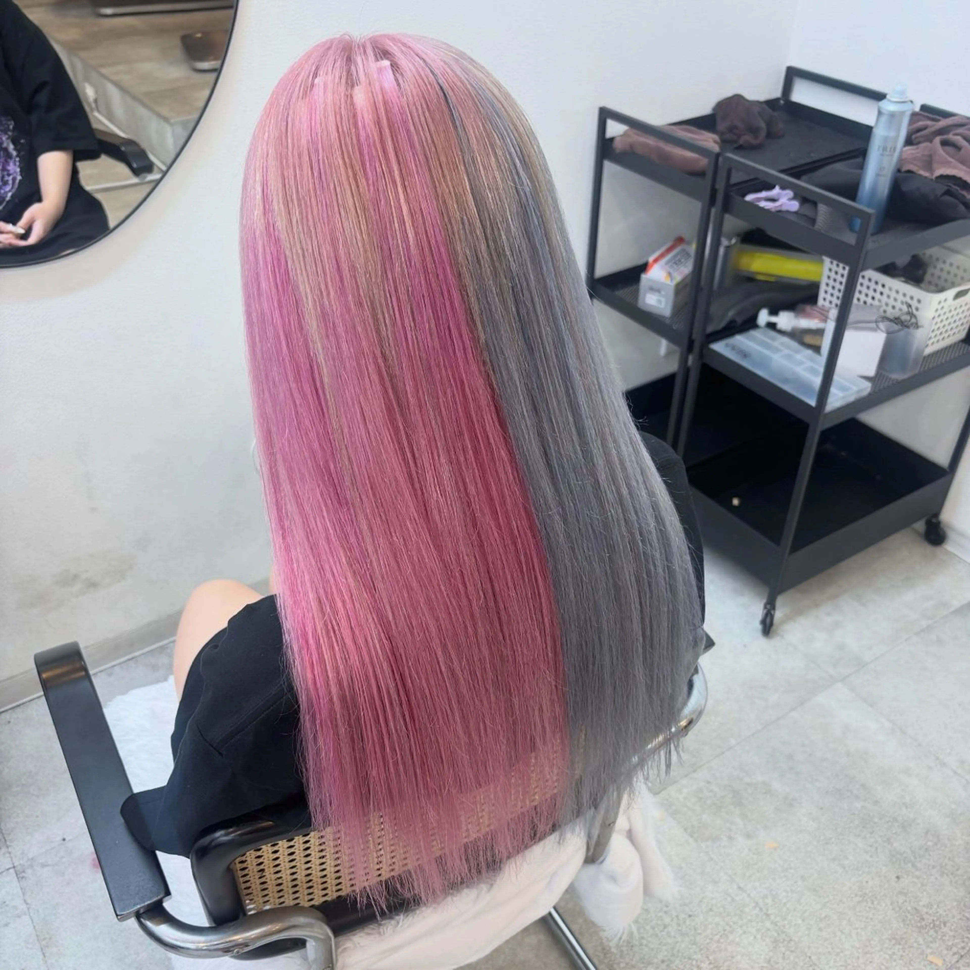 ロング カラー ピンクカラー シルバー ヘアカラー トリートメント ヘアセット 渋谷🩶ハイトーン 🩶FUMUのヘアスタイル
