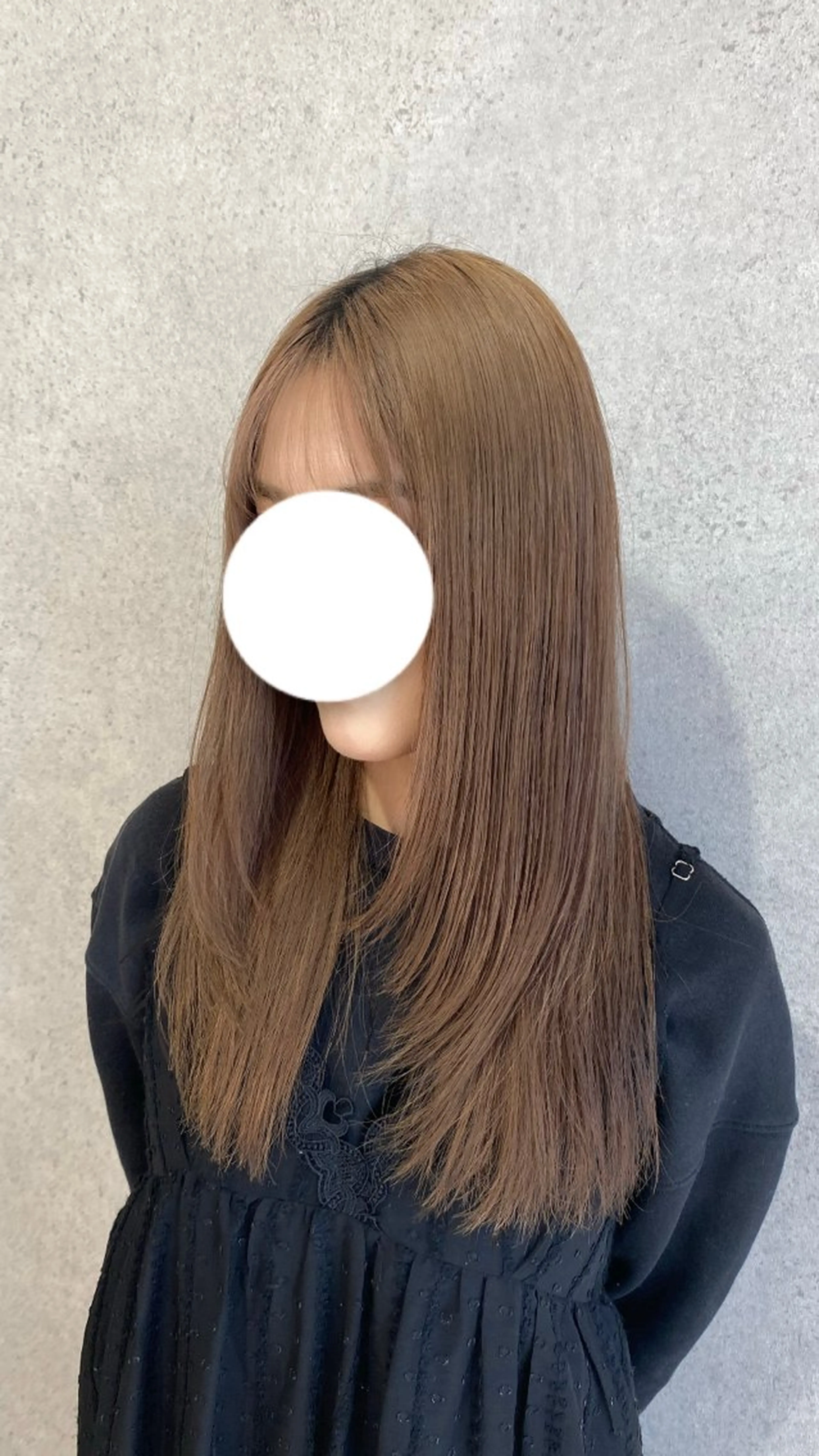 ミディアム 顔周りカット レイヤーカット みやた なゆのヘアスタイル