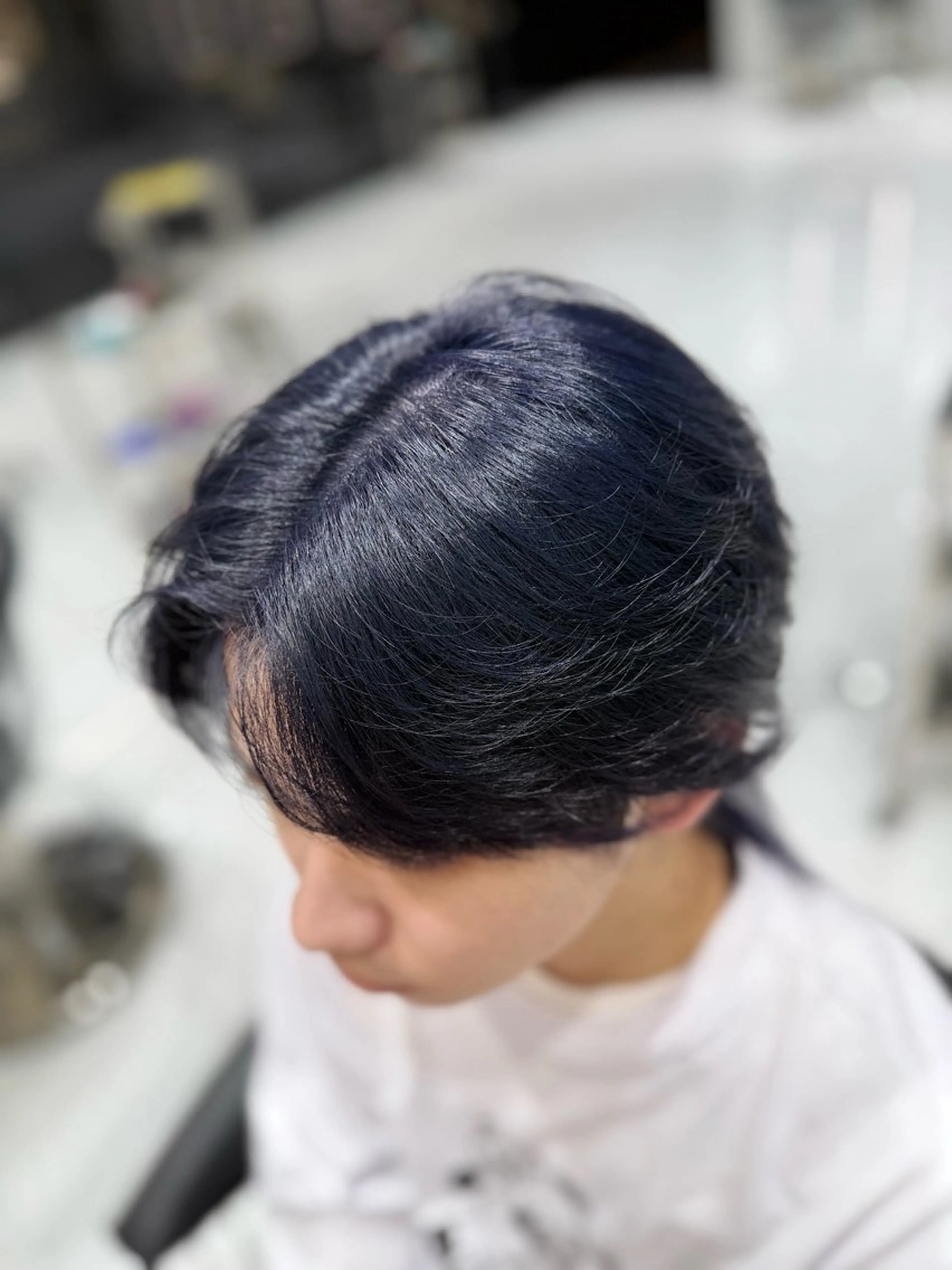 カラー メンズ ネイビーカラー ヘアカラー 渋谷ブリーチカラー/ デザインカラー/優希のヘアスタイル