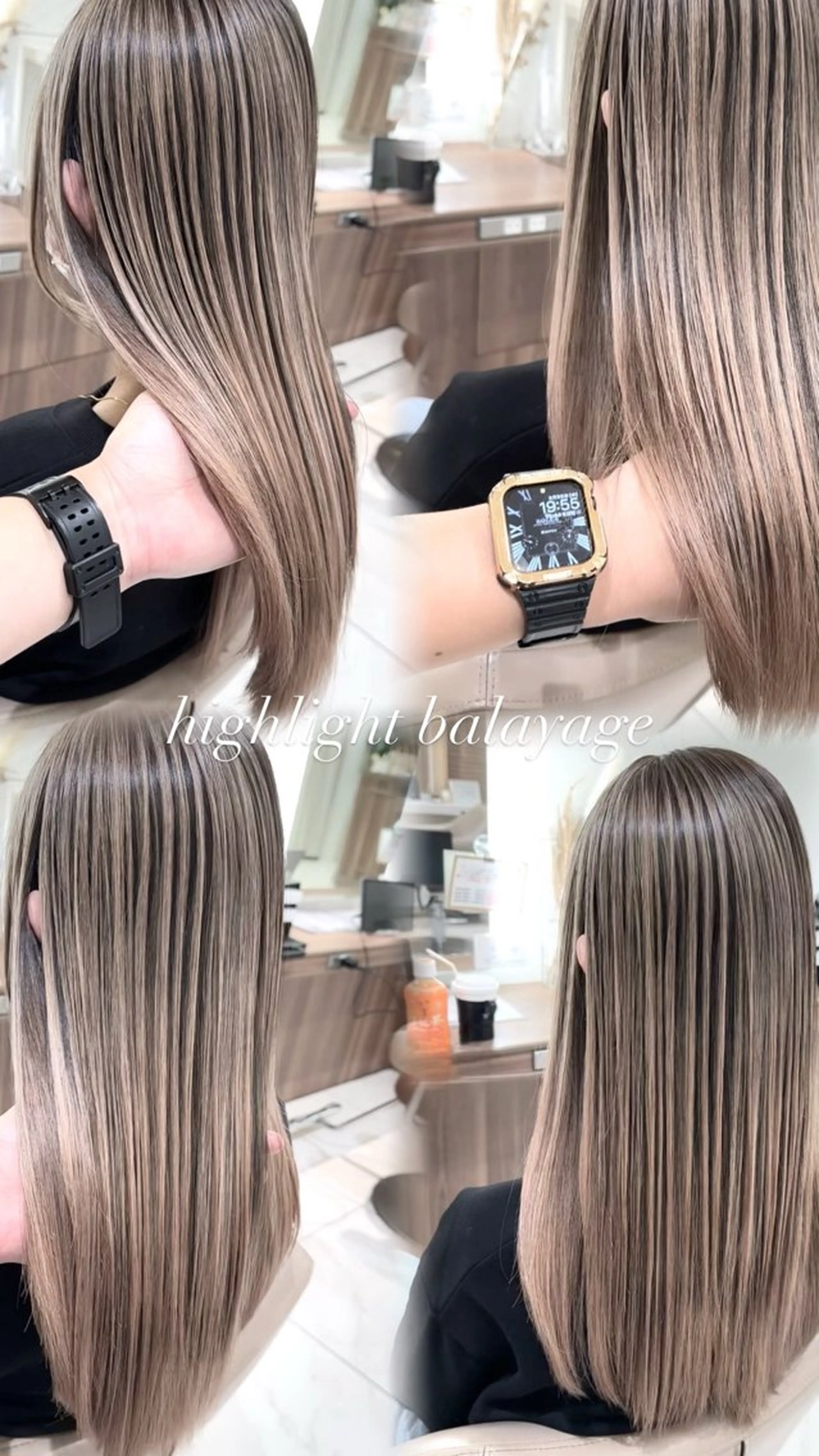 ロング カラー バレイヤージュ ブリーチ グラデーションカラー ハイライトカラー ハイライト ヘアカラー トリートメント 大宮/バレイヤージュ 髪質改善/澤田隆誠のヘアスタイル