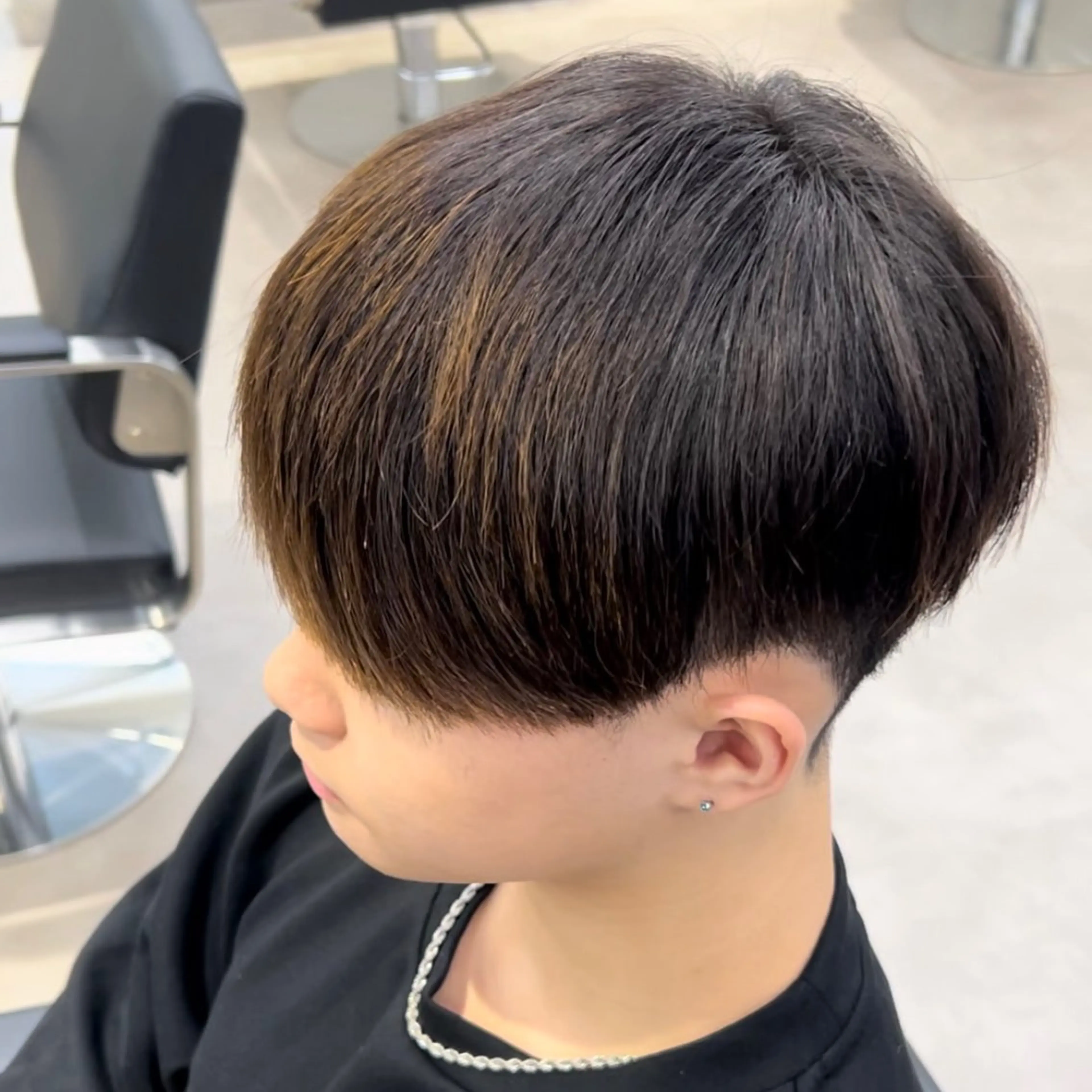 ショート メンズ 曲がる縮毛矯正 LIBER 　岩名のヘアスタイル