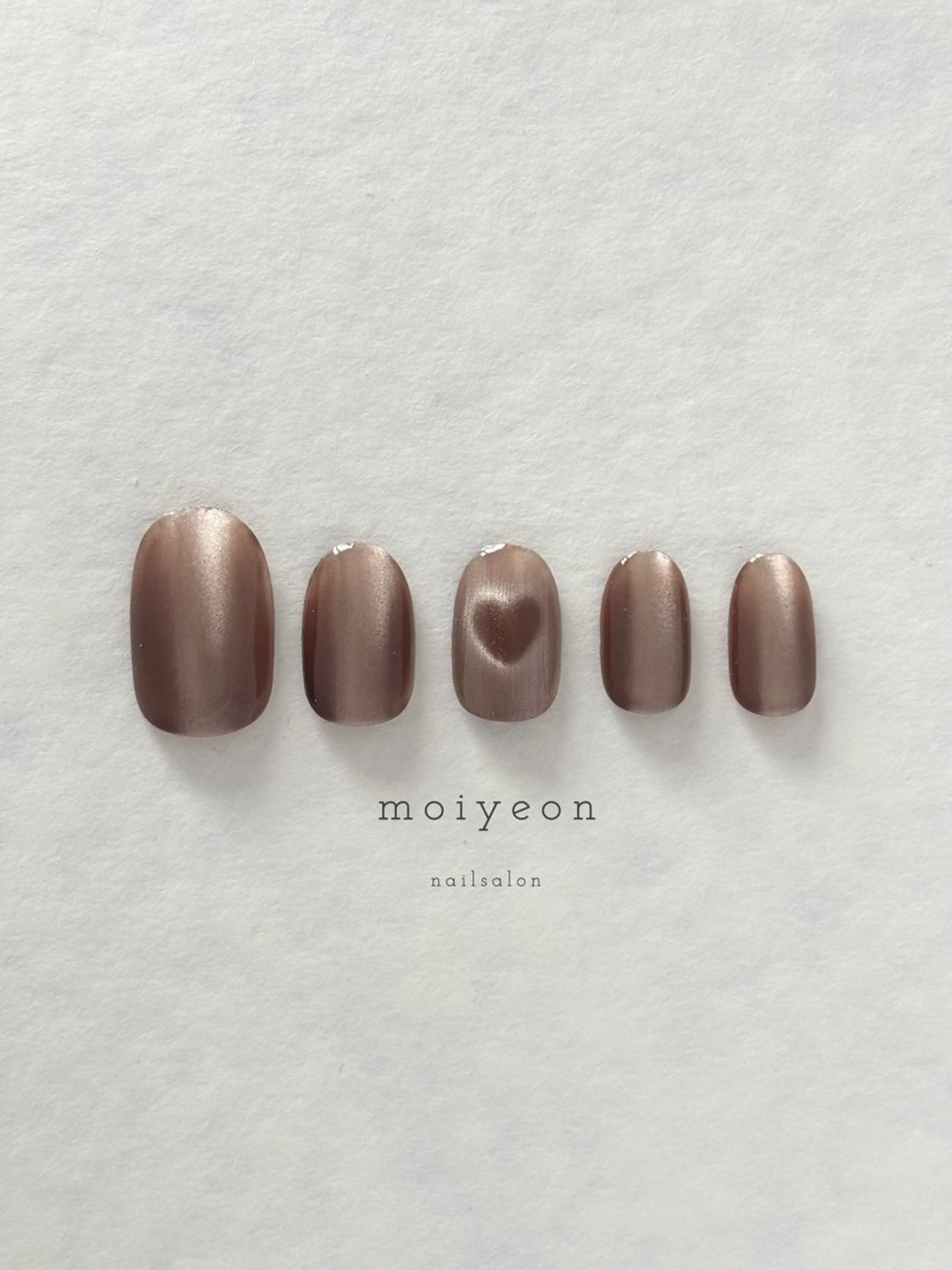 ネイル ハート マグネットネイル マグネットワンカラー ワンカラーネイル 市川 沙希子のネイルデザイン