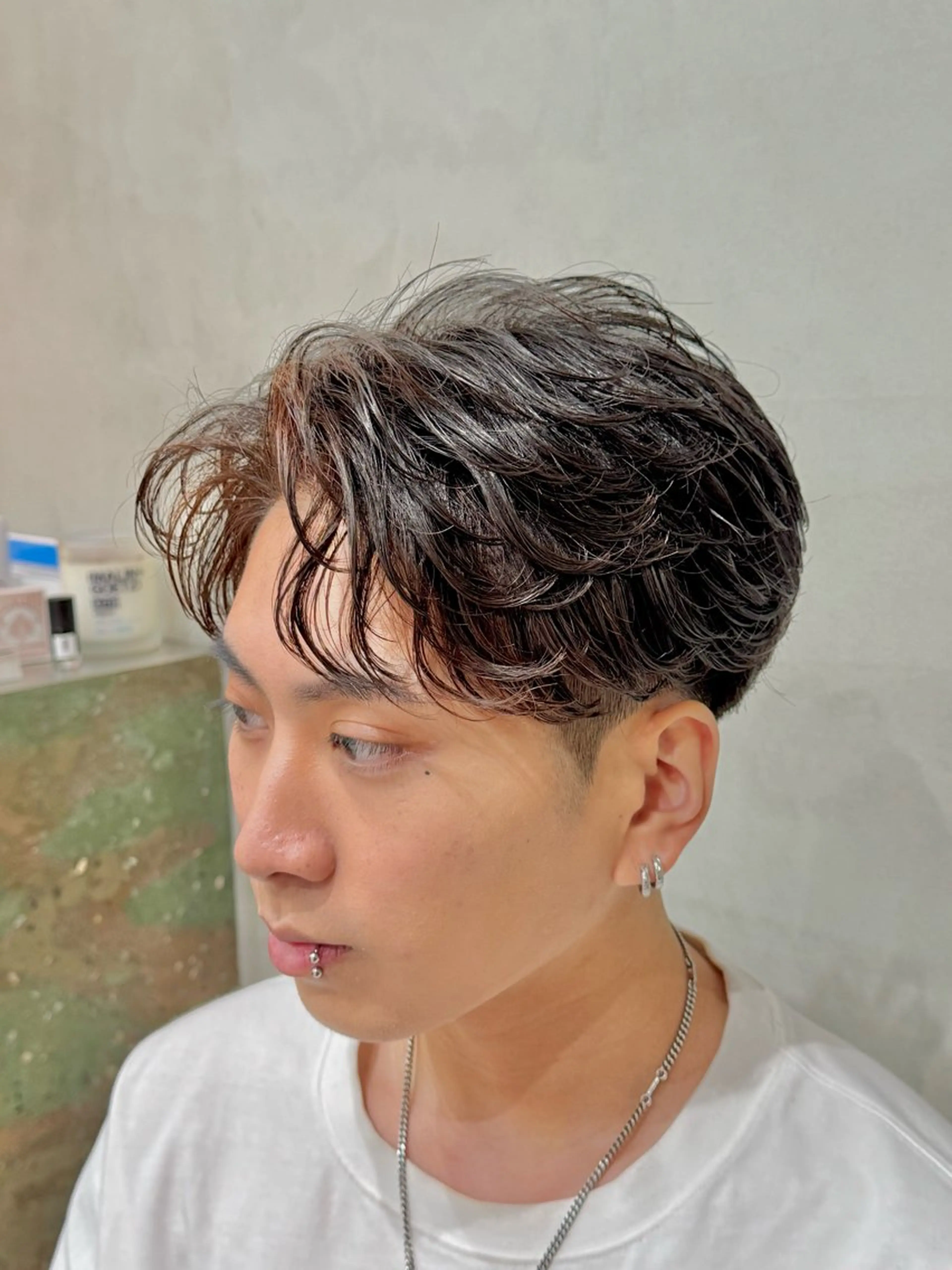 ショート メンズ カット パーマ トリートメント 一寸木 桂斗のヘアスタイル