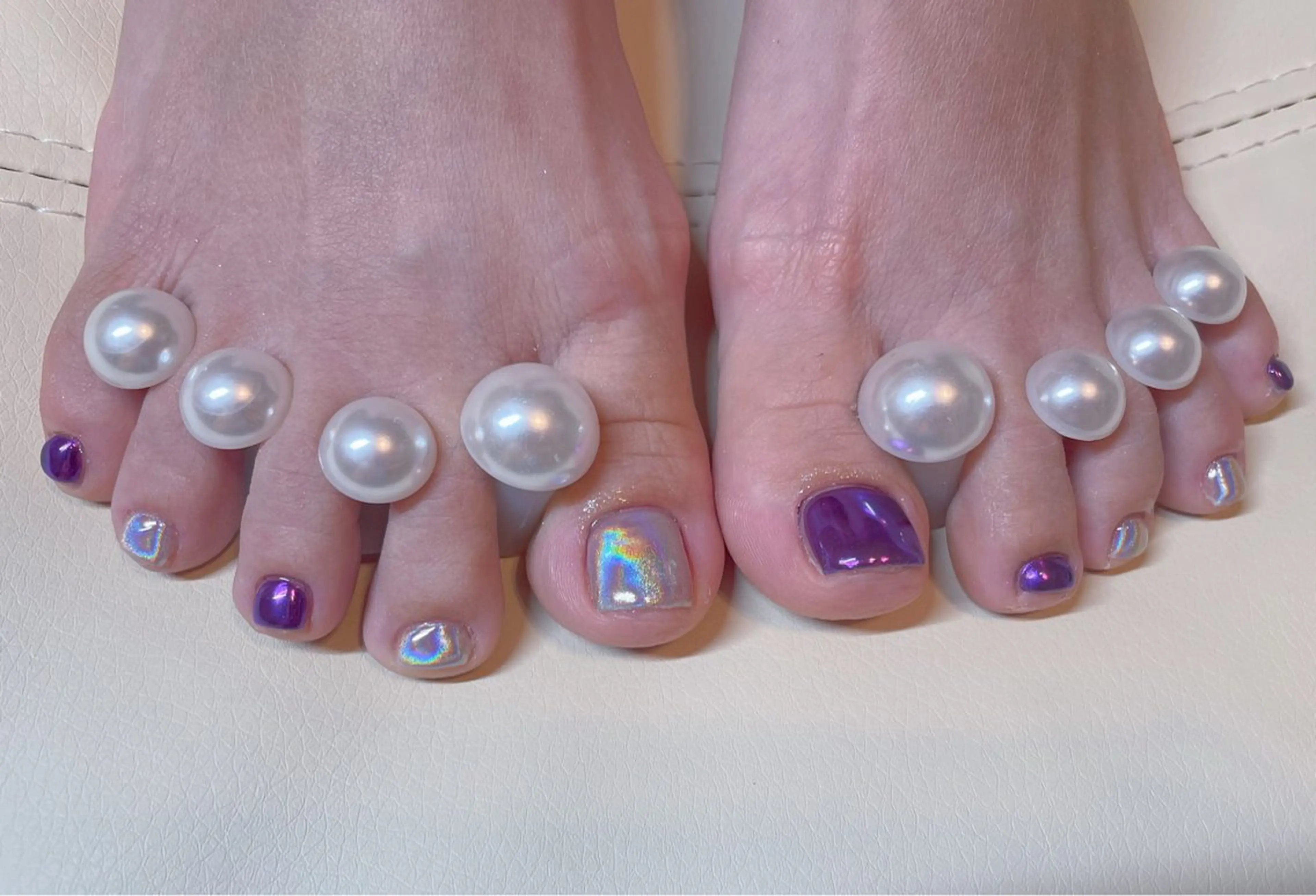 ネイル ミラーネイル フットネイル エン Nail salonのネイルデザイン