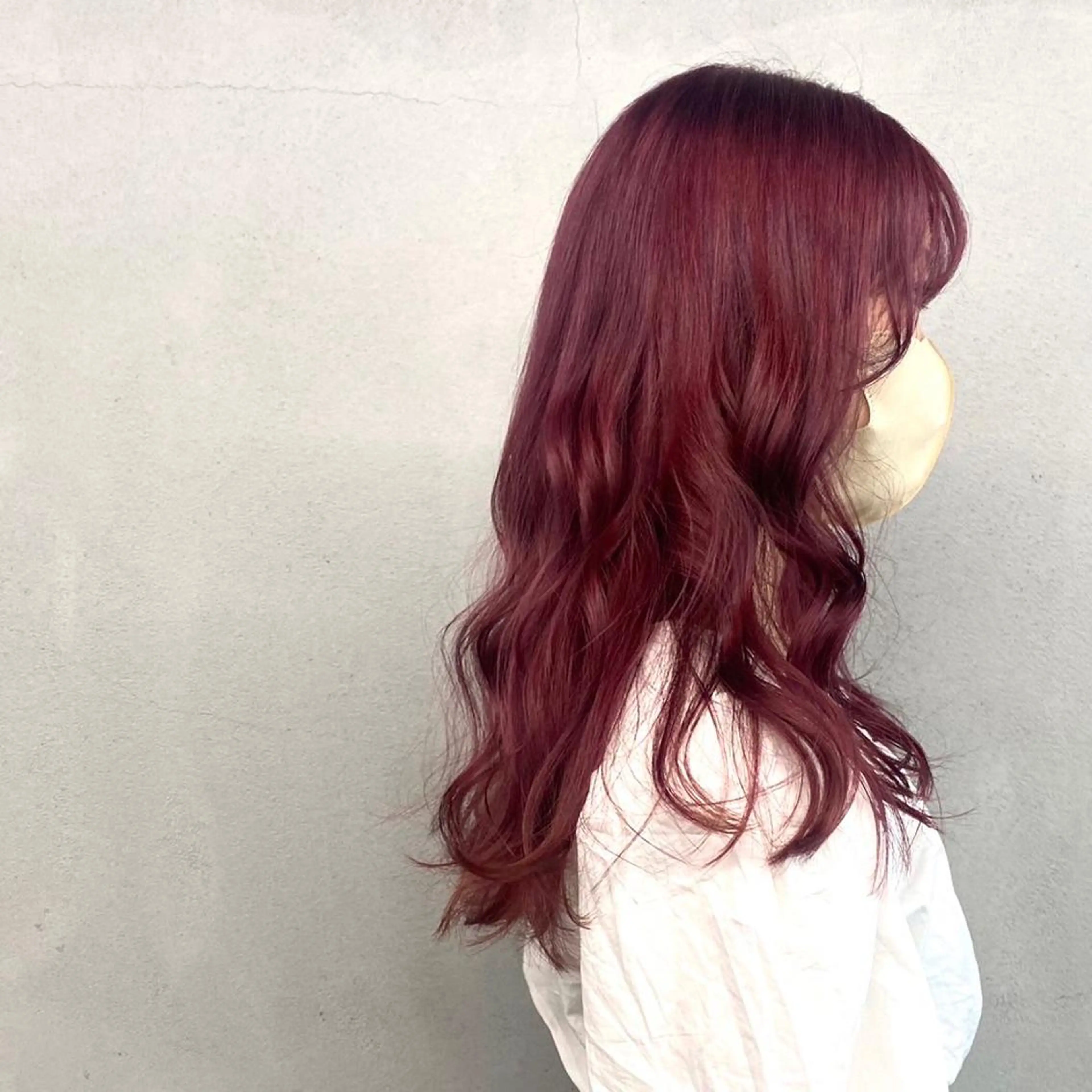 ロング カラー カシス ピンクカラー カット ヘアカラー トリートメント #tag 佐藤璃美のヘアスタイル