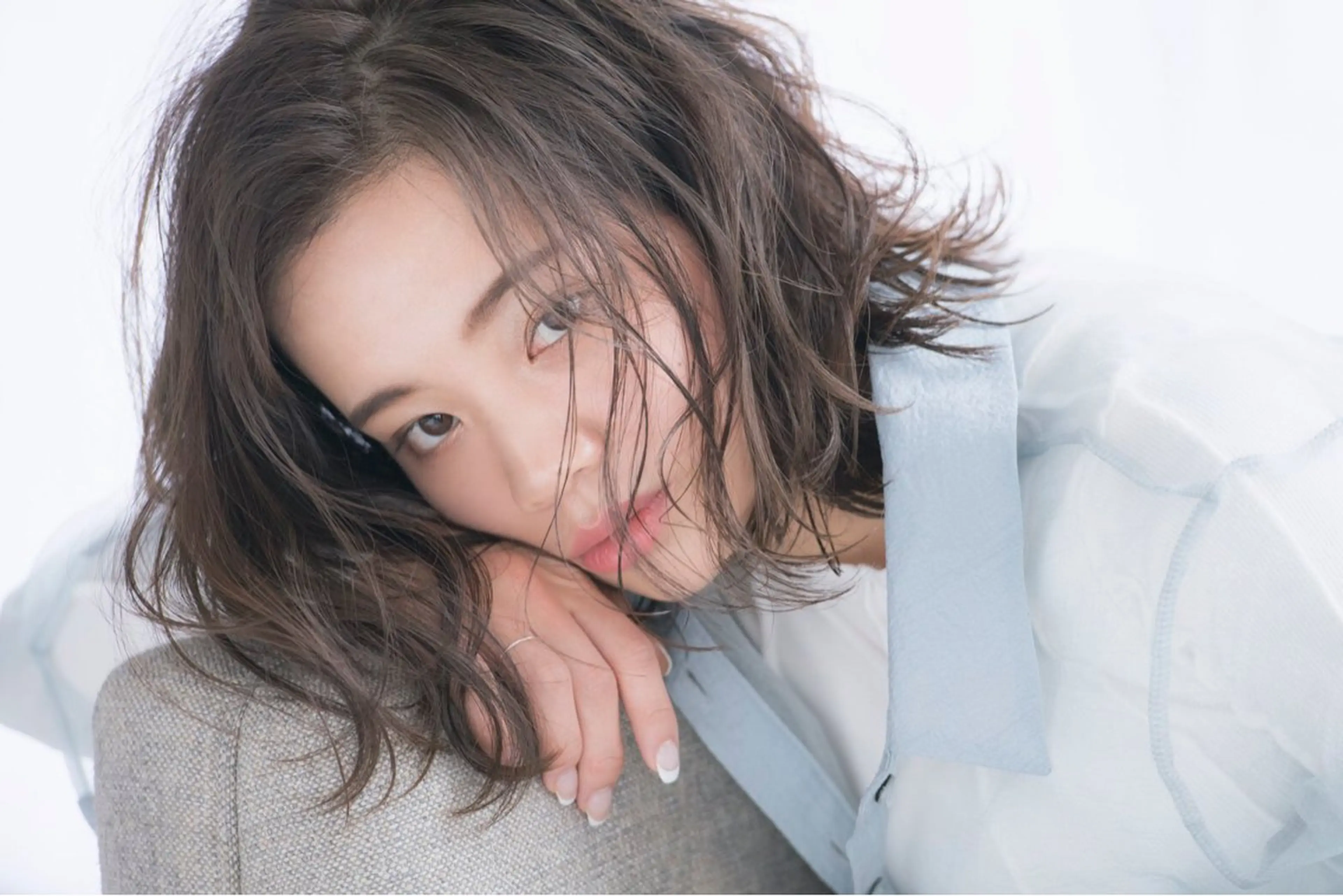 ミディアム カラー ヘアカラー 朝田 拓実のヘアスタイル