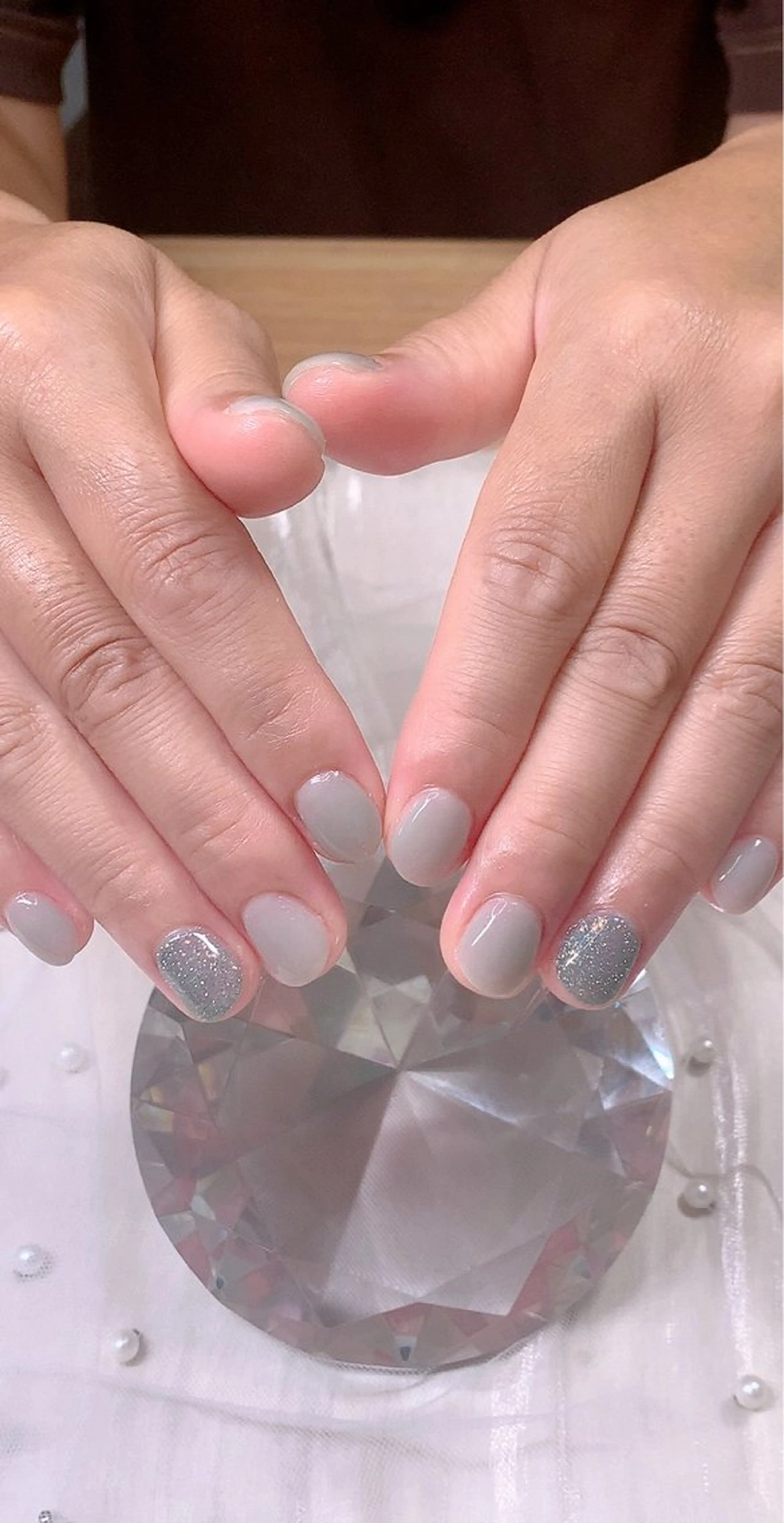 ネイル キラキラネイル ワンカラーネイル Cute Tips nailのネイルデザイン