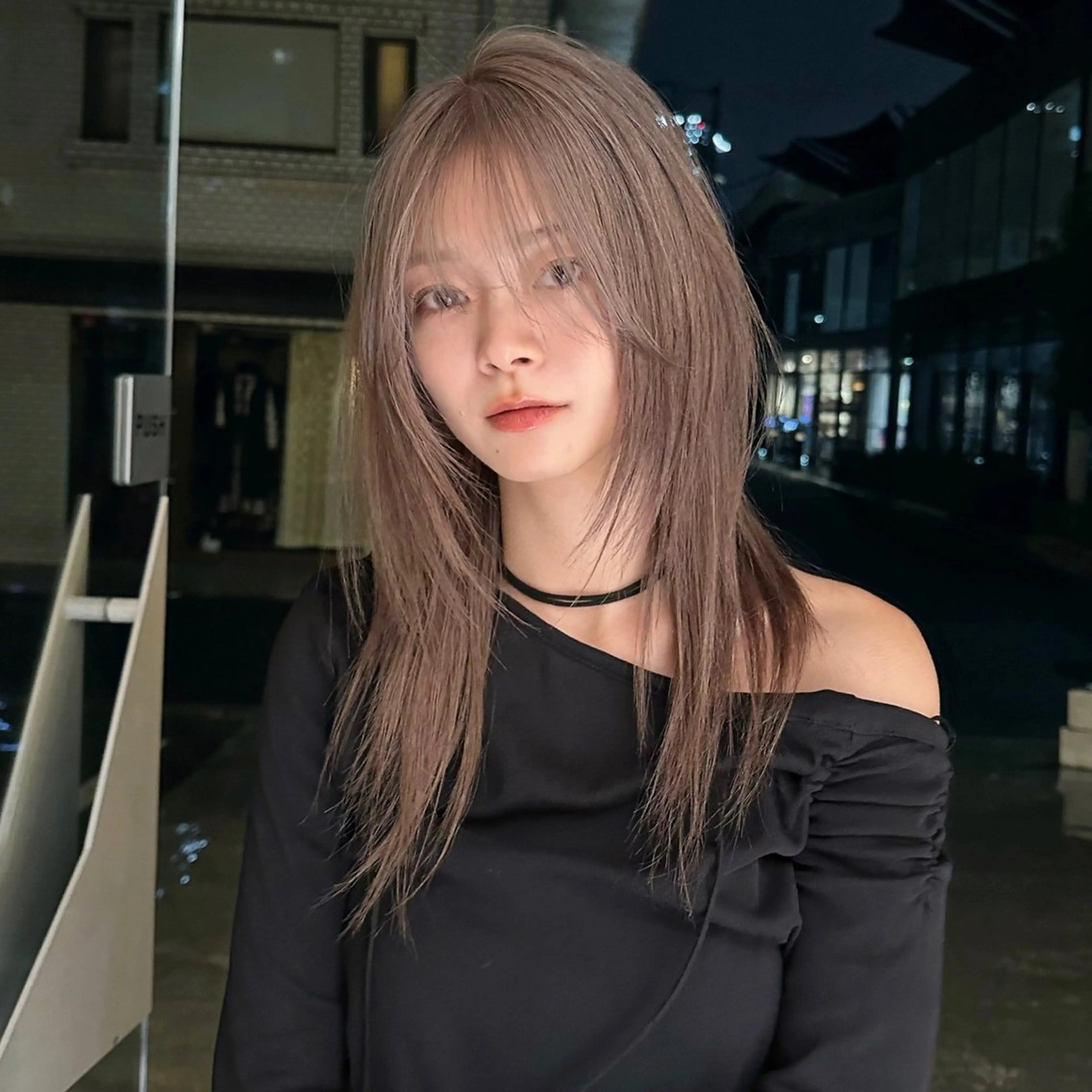 ロング カラー グレージュ ⚡️庭野 涼雅⚡️のヘアスタイル