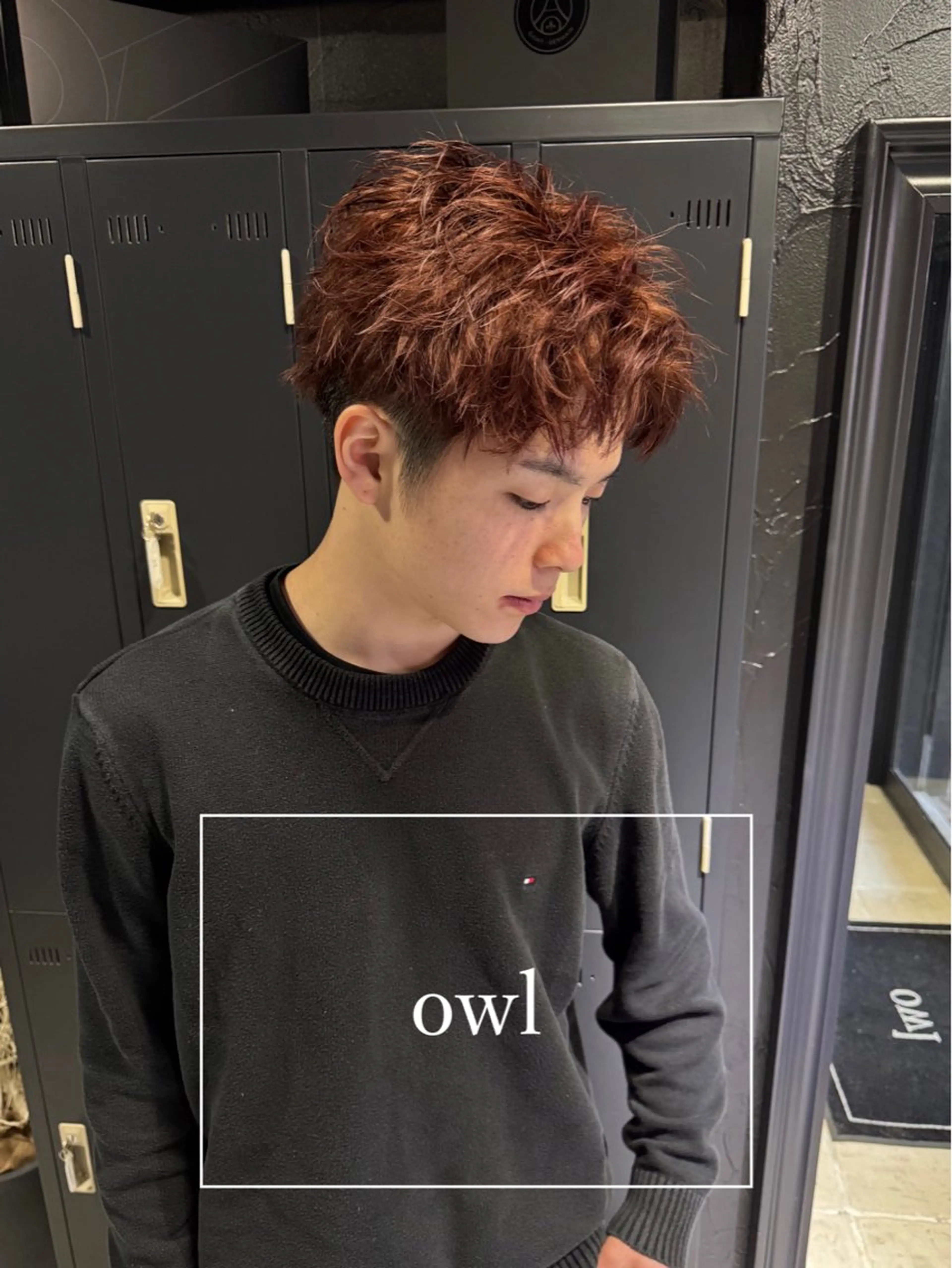 ショート カラー メンズ アップバング ショートヘア カット ヘアカラー トリートメント ヘアセット メンズ専門 美容師✨ アメ村 堀江颯瑛のヘアスタイル