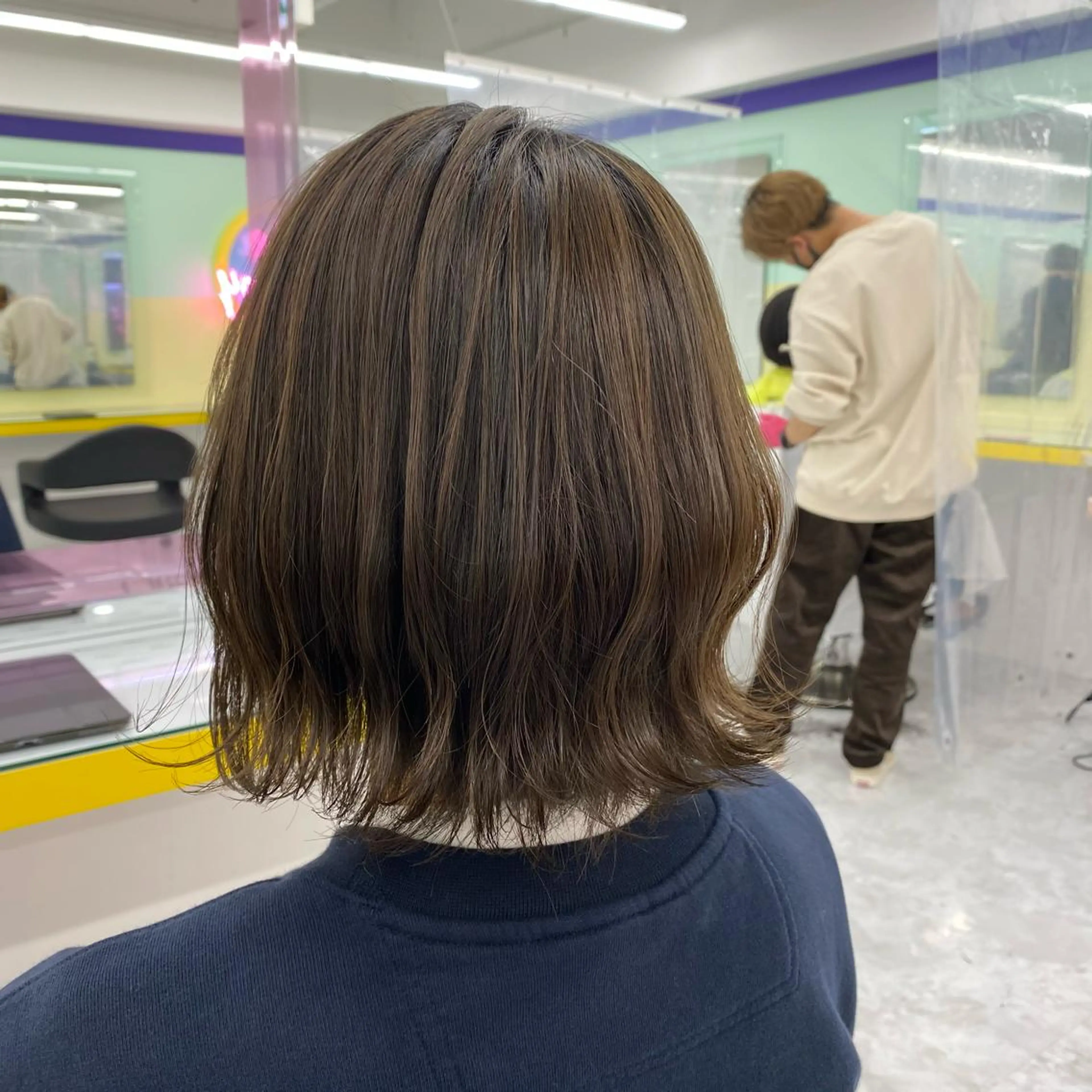 ミディアム カラー ヘアアレンジ カット ヘアカラー mai🍑暖色カラー /レイヤー💖のヘアスタイル