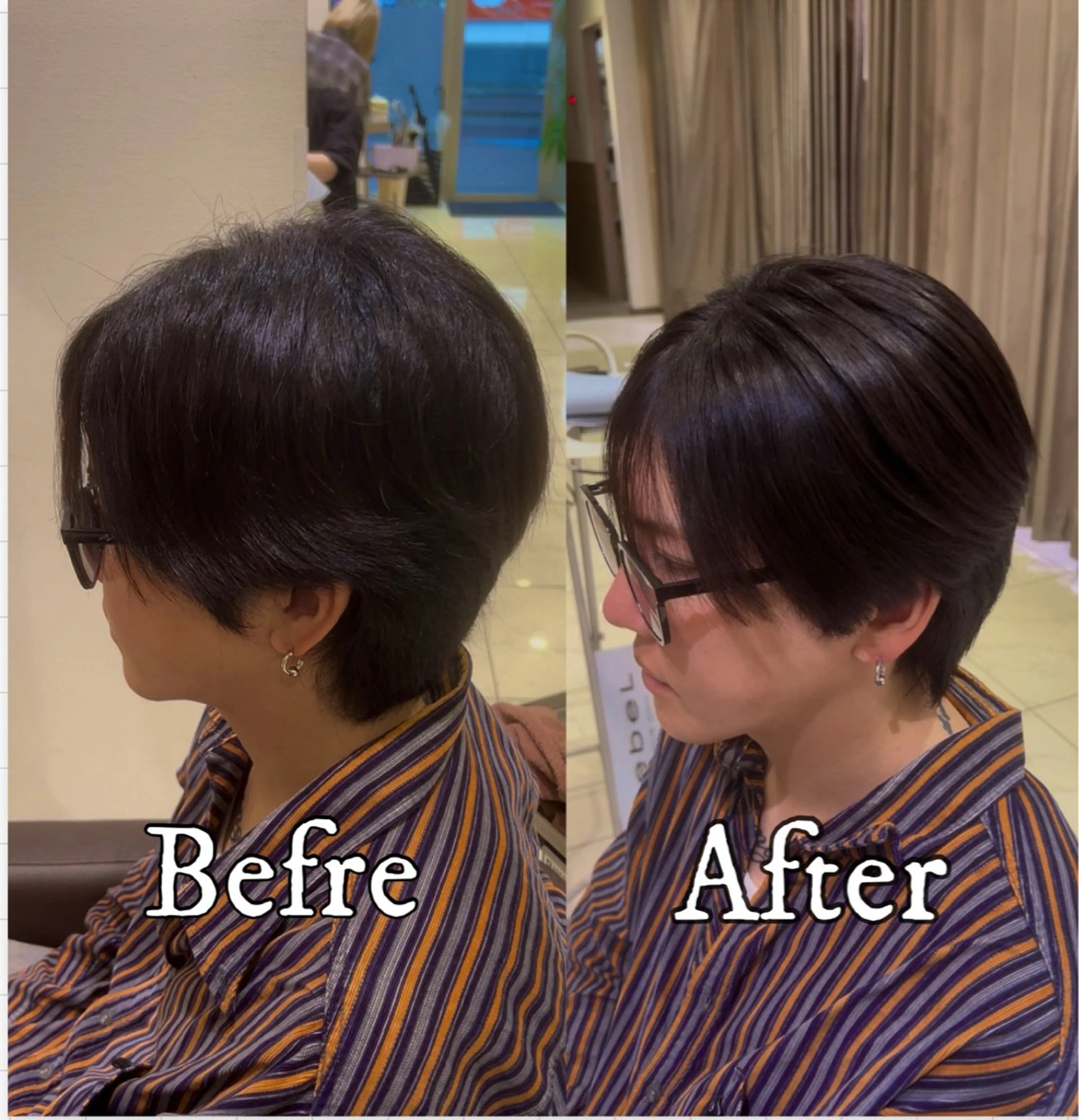 ショート パーマ メンズ センターパート マッシュ 縮毛矯正 カット 縮毛矯正 メンズ毛流れ 縮毛特化/土屋丈のヘアスタイル