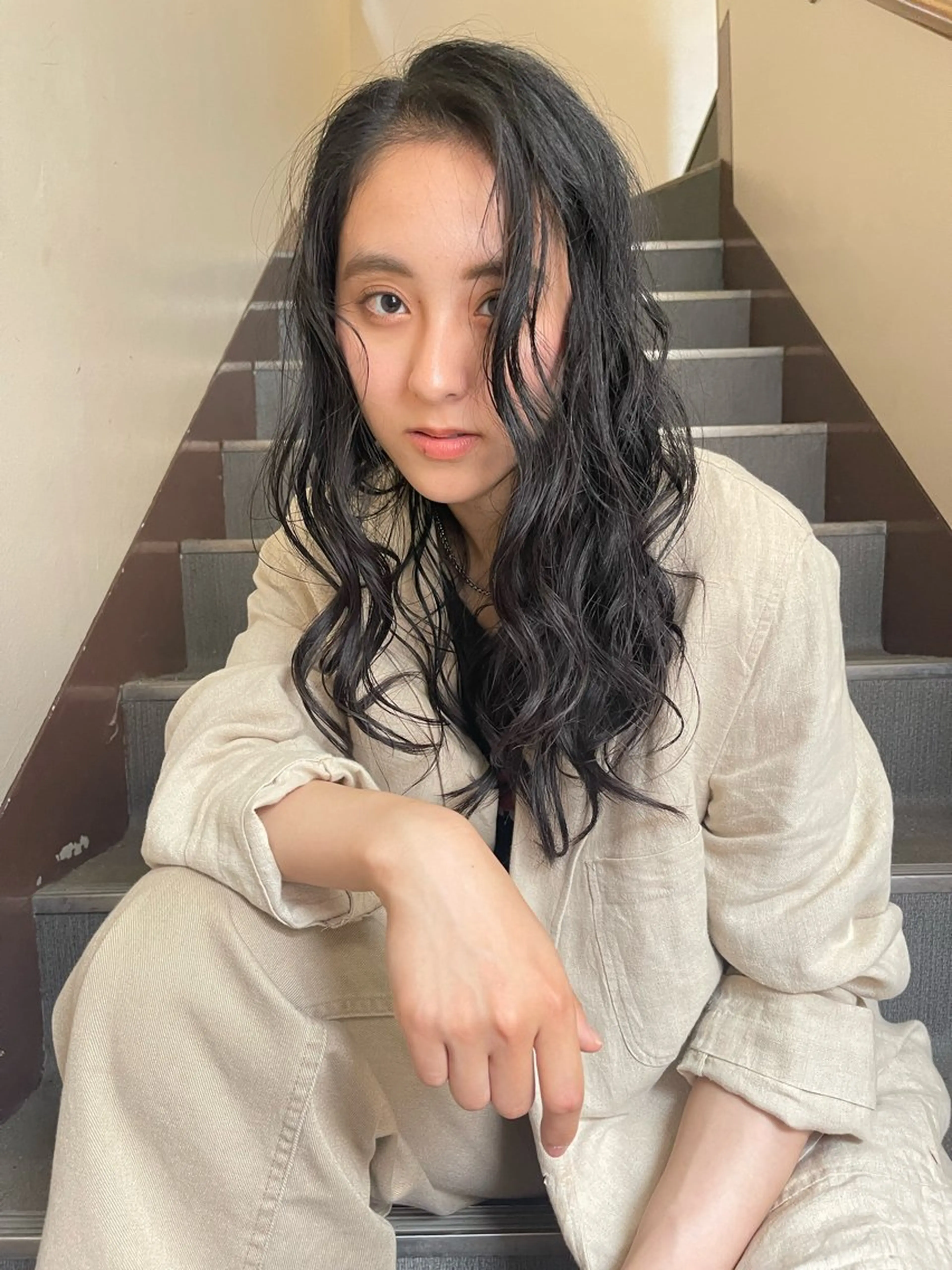 ロング カット トリートメント ヘアセット 安部佑哉/ハイトーン /レイヤー/ブリーチのヘアスタイル