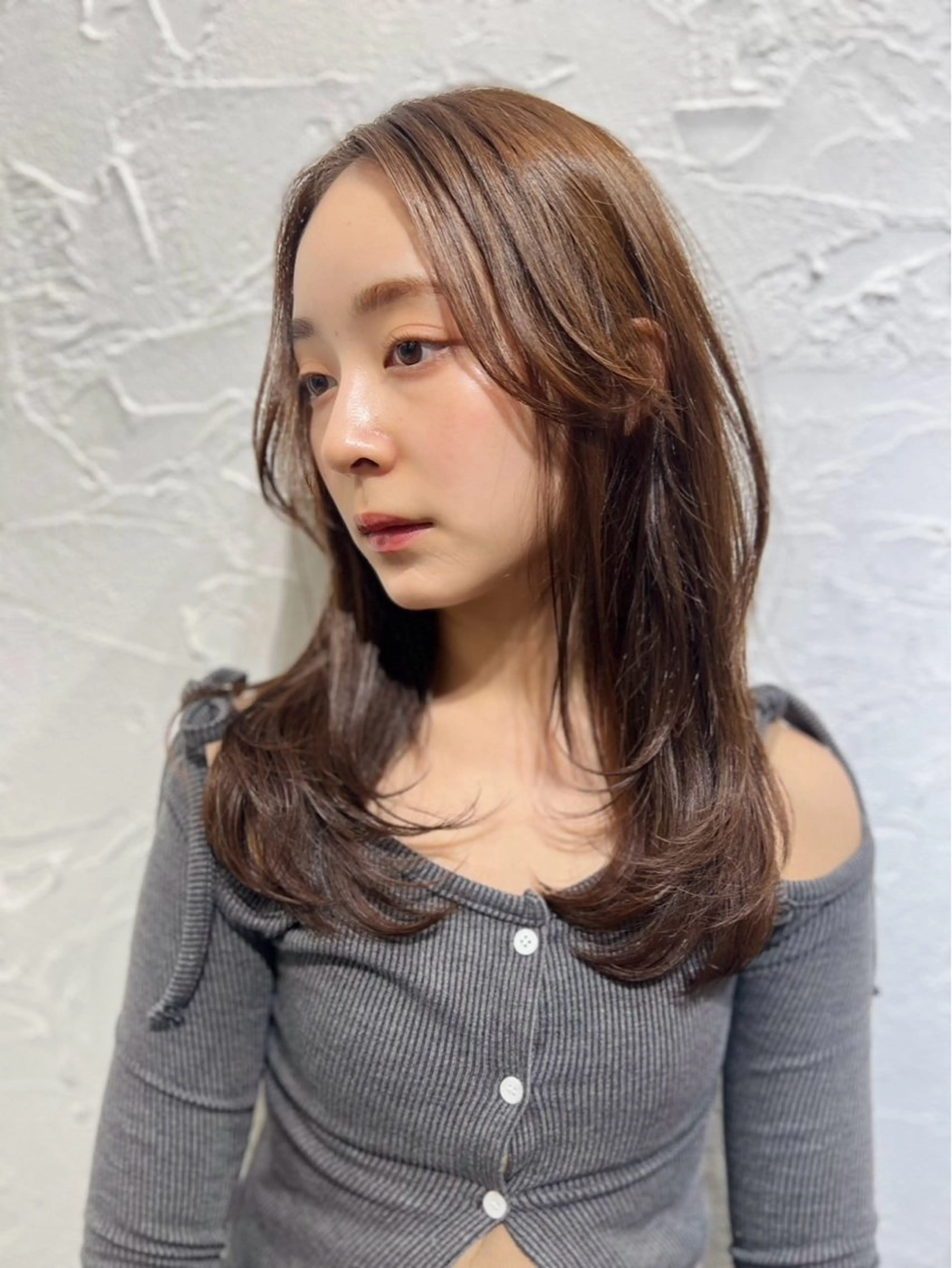 ミディアム レイヤー/似合わせ /もえ🍊のヘアスタイル