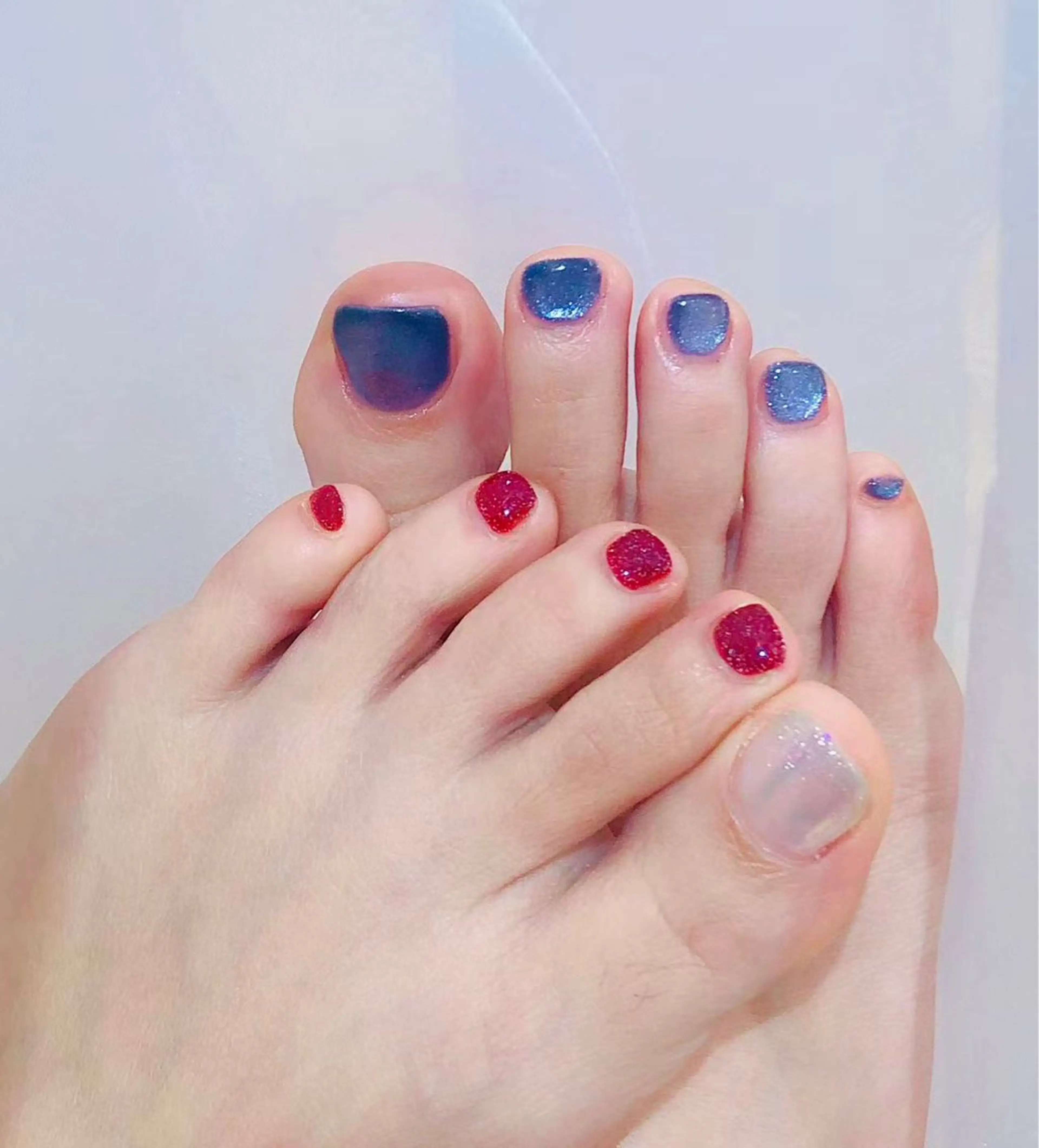 フットネイルワンカラーの写真